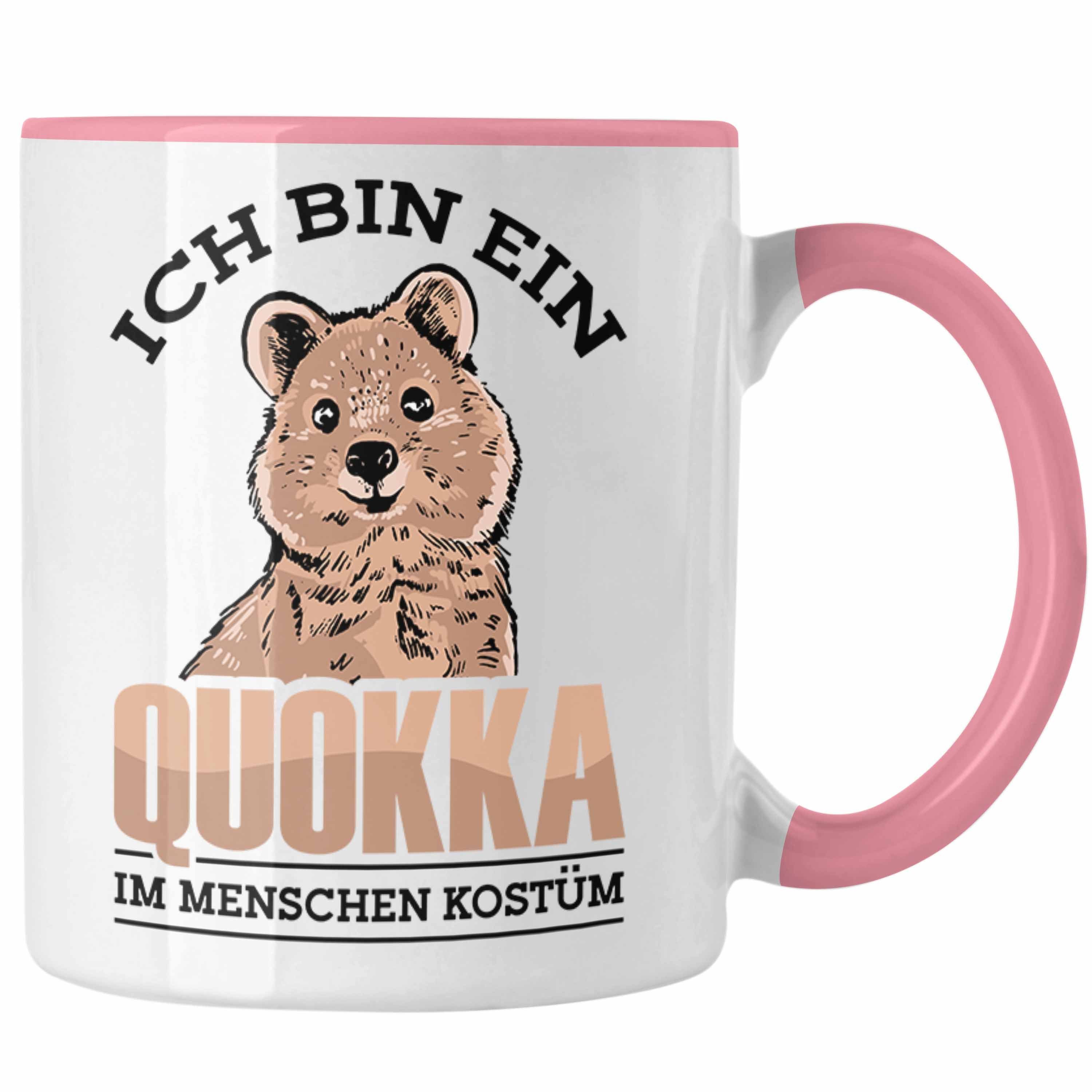 Liebhaber für Quokka-Motiv Tasse Tasse Trendation Geschenk Quokka Kos Lustige Menschen Rosa