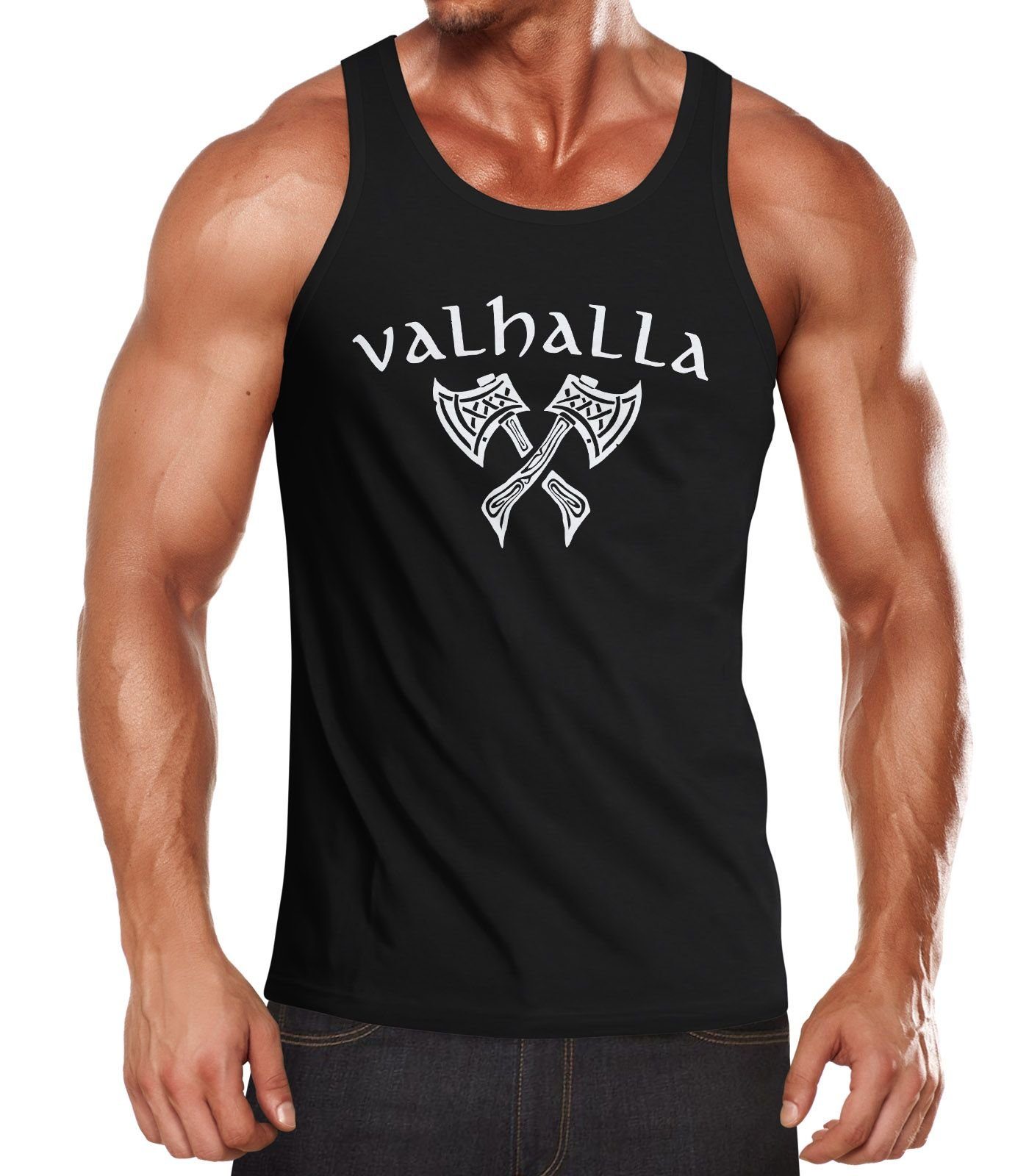 Neverless Tanktop Herren Tank-Top Valhalla Viking günstig online kaufen