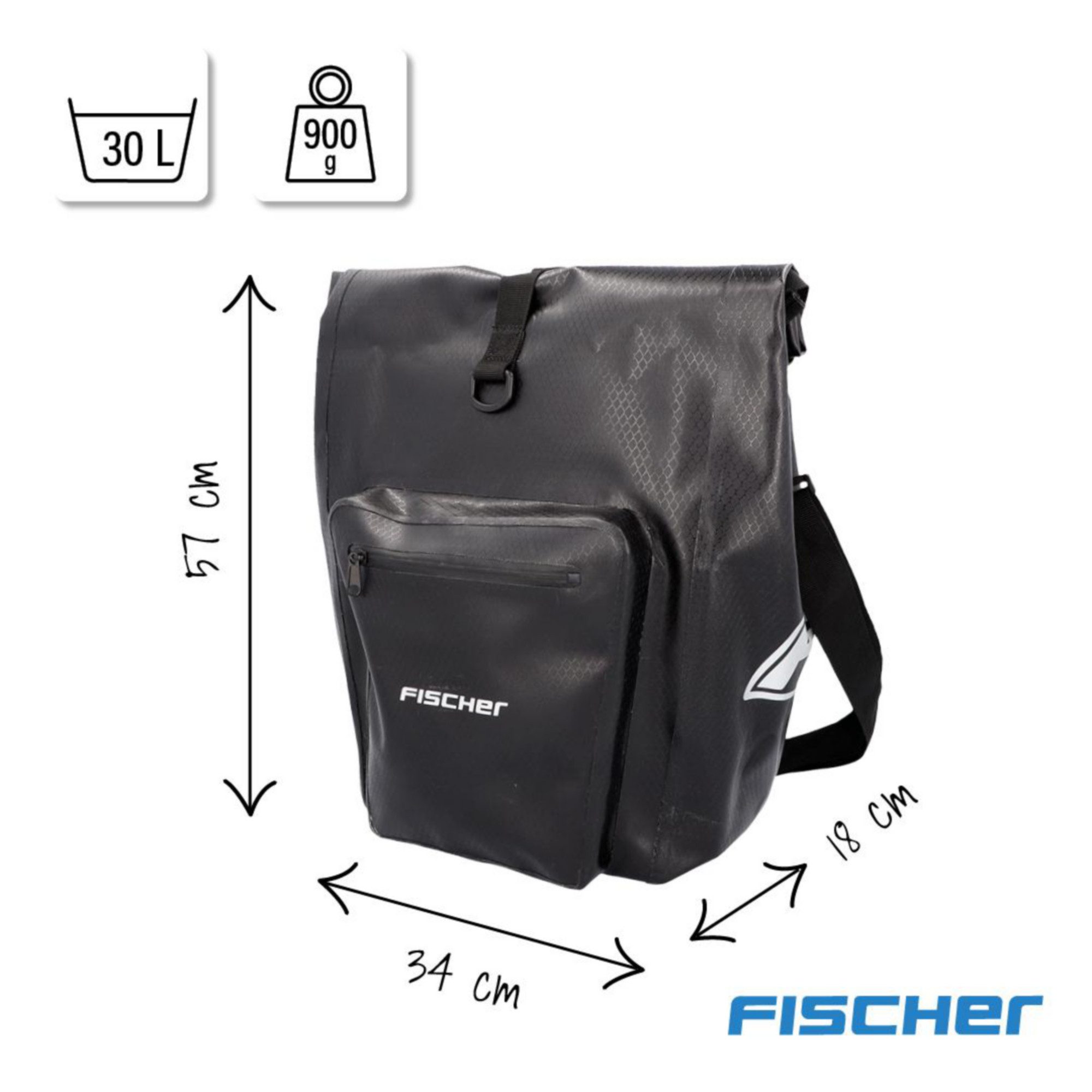 FISCHER Fahrrad Gepäckträgertasche PLUS Terra