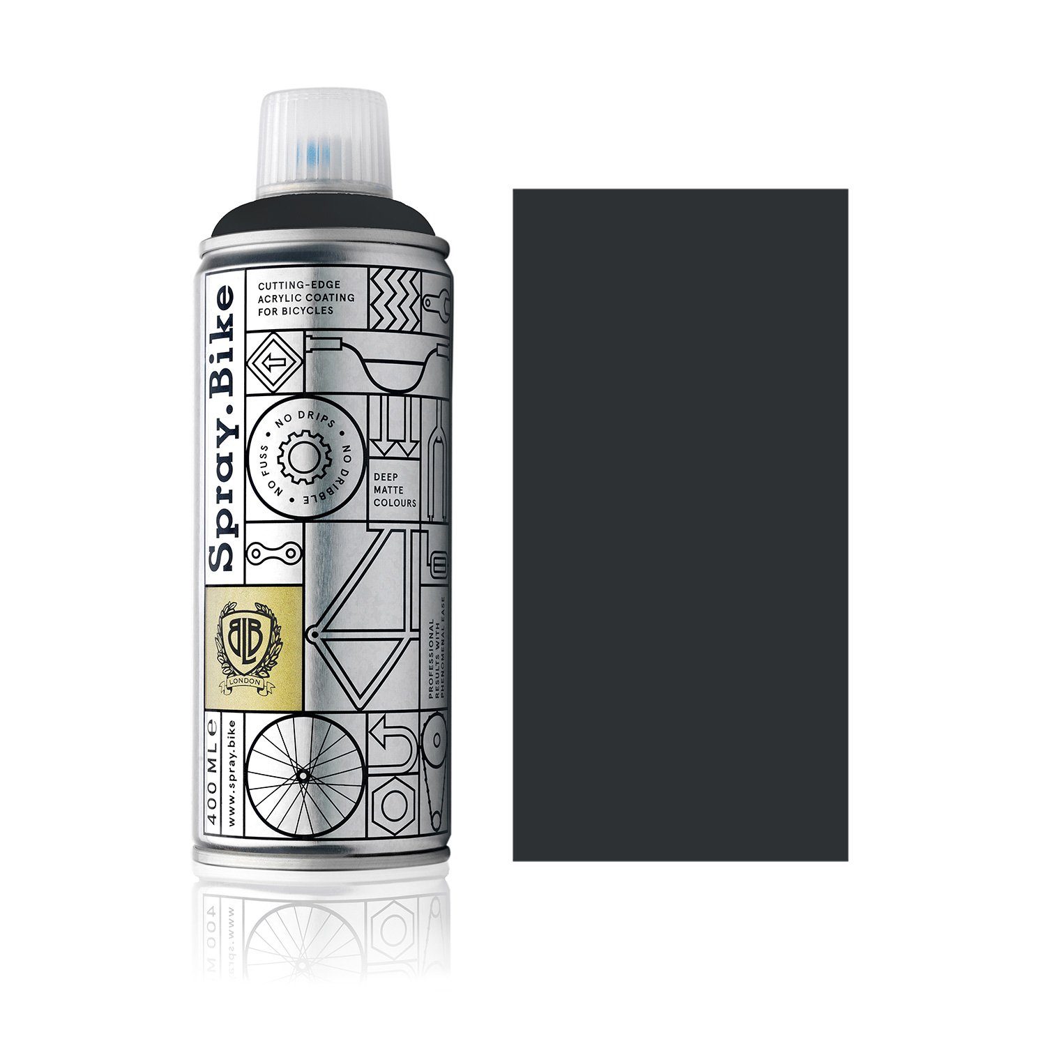 Spray.Bike Sprühflasche Fahrrad Lackspray in versch. Farben - keine GRUNDIERUNG notwendig - Acryllack/Lackspray in 400 ml Spraydose, Matt- und Klarlack Optik möglich, UV-resistent, wetterfest
