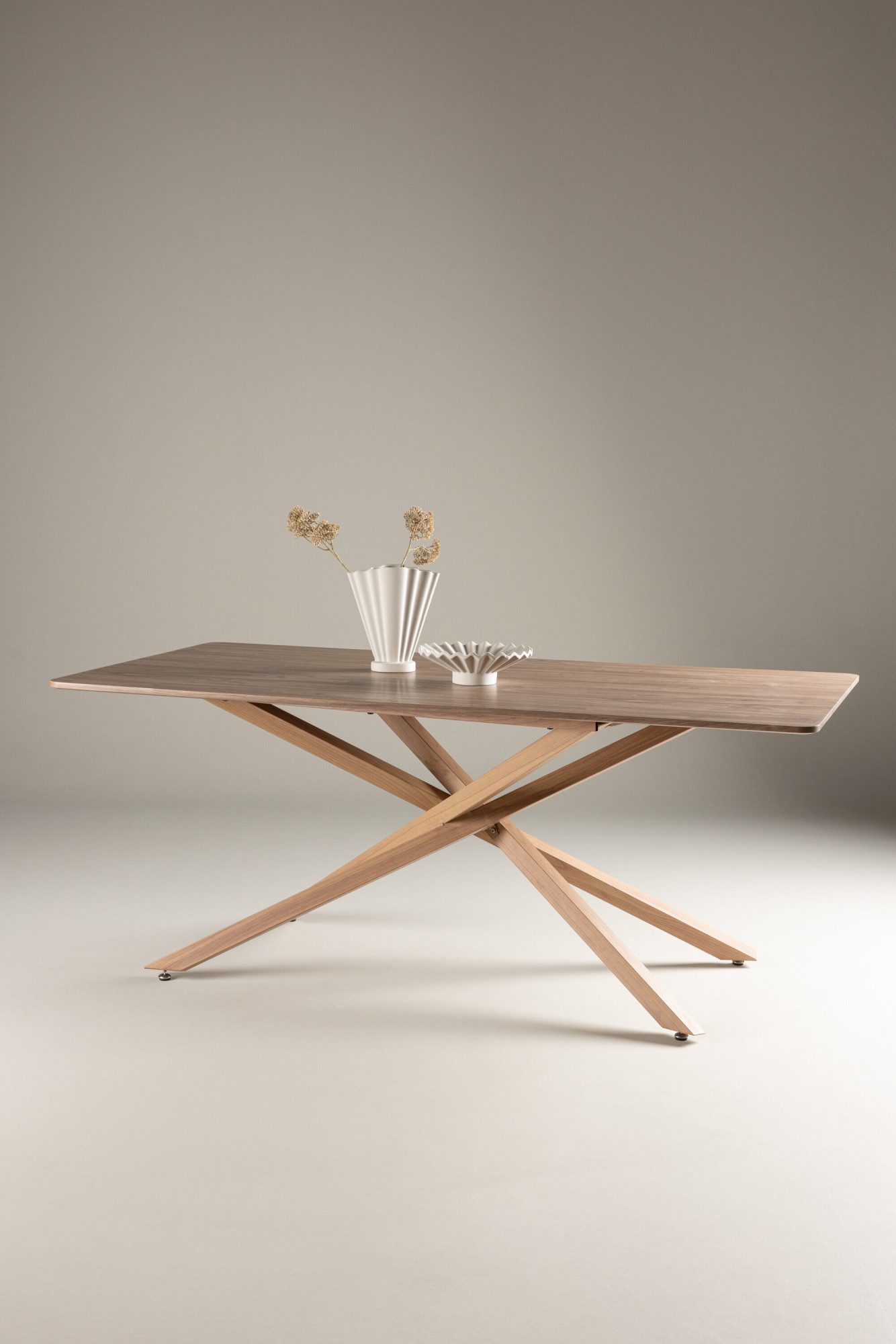 Venture Home Esstisch Piazza, rechteckiger Esstisch mit Stahlgestell, 180 × 90 cm, Esszimmertisch, MDF, Furnier, Stahlgestell, rechteckig, edel