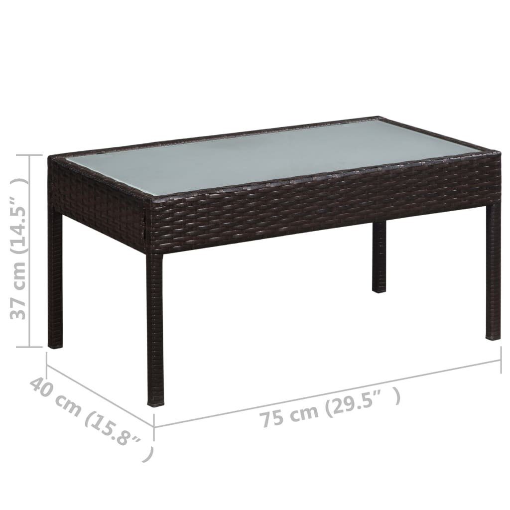 vidaXL Gartenlounge-Set mit Schwarz, (5-tlg) Auflagen und Garten-Lounge-Set 5-tlg. Schwarz Rattan Weiß Poly