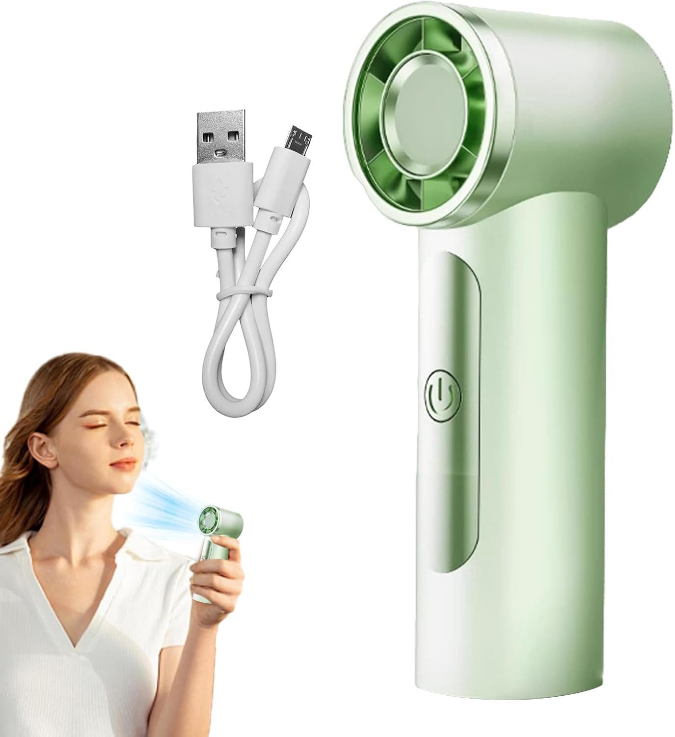 FELIXLEO Mini USB-Ventilator Handventilator Tragbar Leise Starker Wind Mini Fan für Reise Outdoor