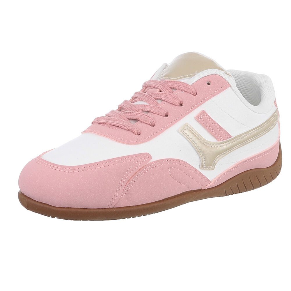 Ital-Design Moderne Damen Sneakers mit Komfort für Alltag und Freizeit Sneaker (90033110) Flach Sneakers Low in Altrosa