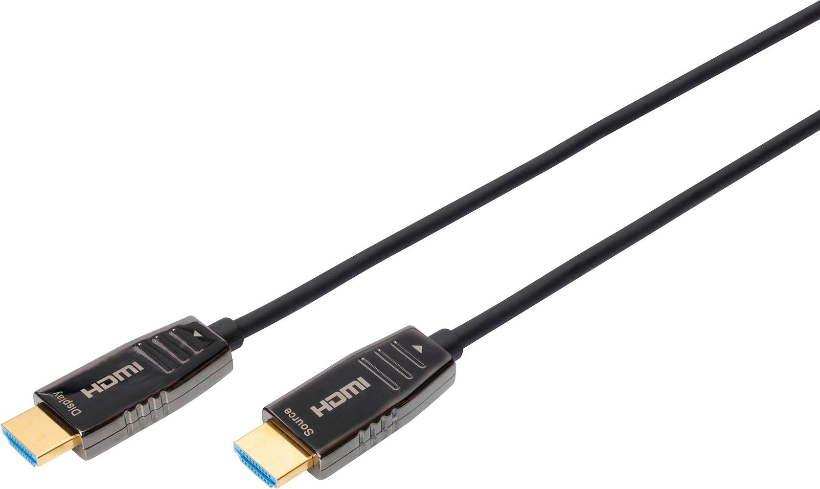 Digitus HDMI® AOC Hybrid Glasfaserkabel, UHD 8K SAT-Kabel, HDMI Typ A (3000 cm)