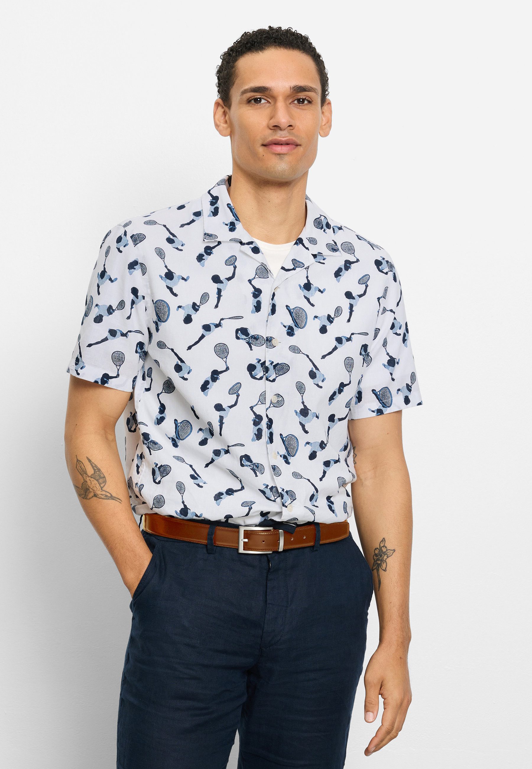 Kurzarmhemd OLYMP Casual, regular fit, Reverskragen