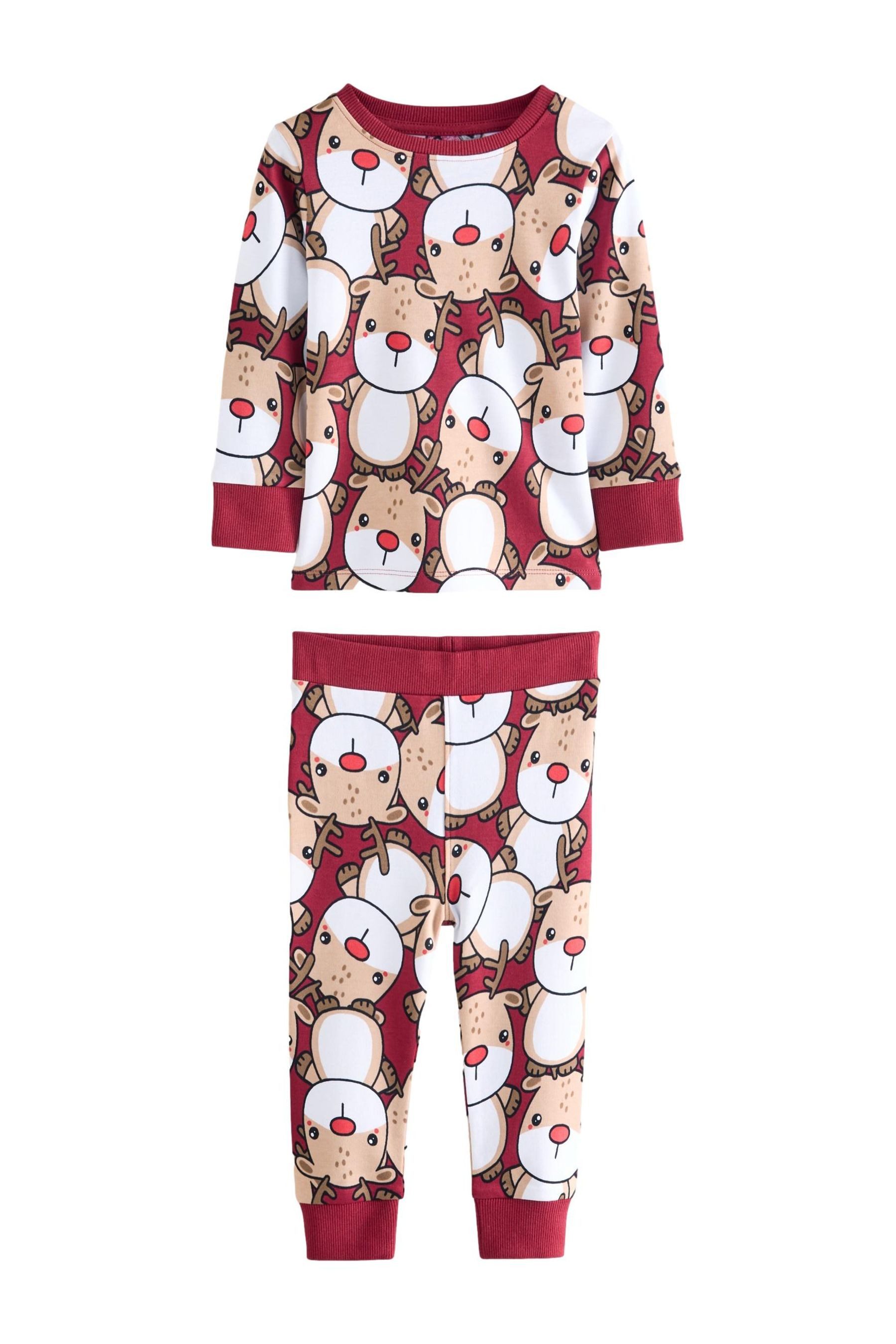 Pyjama Weihnachtlicher Schlafanzug aus 100 % Baumwolle