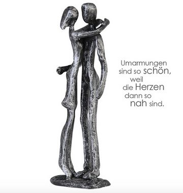 Clayre & Eef Dekoobjekt, Themen Figur Skulptur mit Spruch und Weisheit UMARMUNGEN SIND S