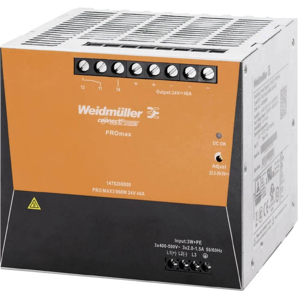 Weidmüller Schaltnetzgerät PROmax 1-phasig 1478230000 Hutschienen-Netzteil