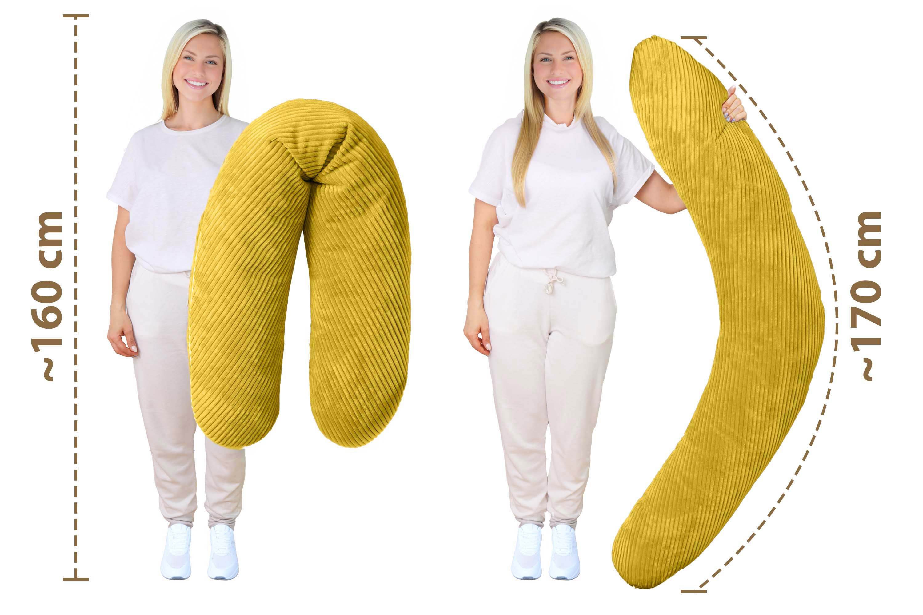 Amilian Stillkissenbezug 170 cm - Kissenbezug für Schwangerschaftskissen; Seitenschläferkissen, weicher und pflegeleichter Bezug - ideal als Ersatzbezug