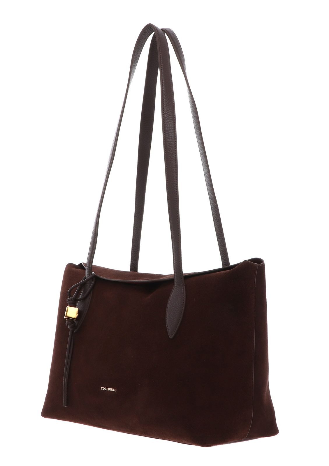 COCCINELLE Schultertasche Handbag Suede Le. / Grained Le., aus echtem Rindsleder
