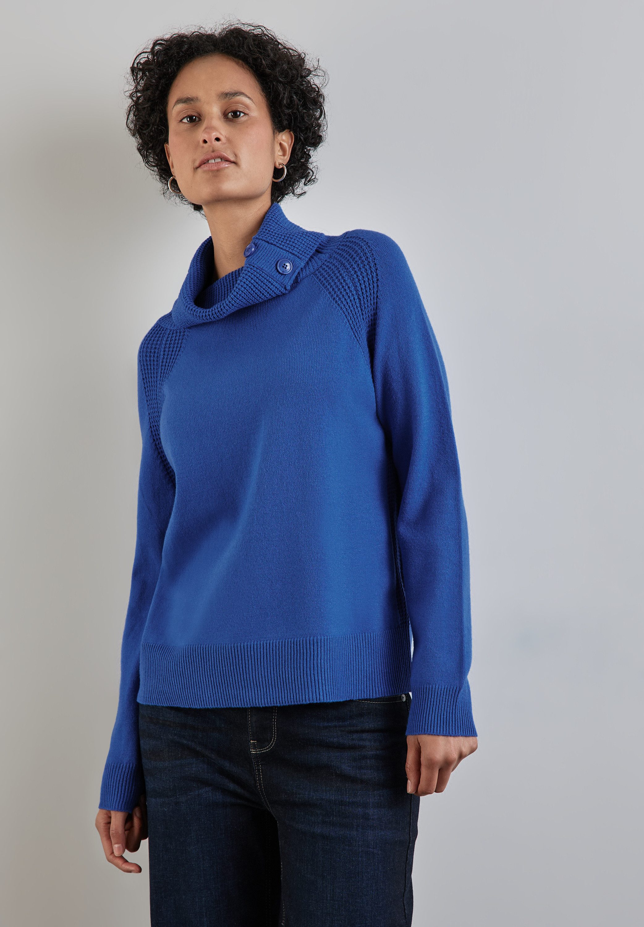 STREET ONE Stehkragenpullover Feinstrick