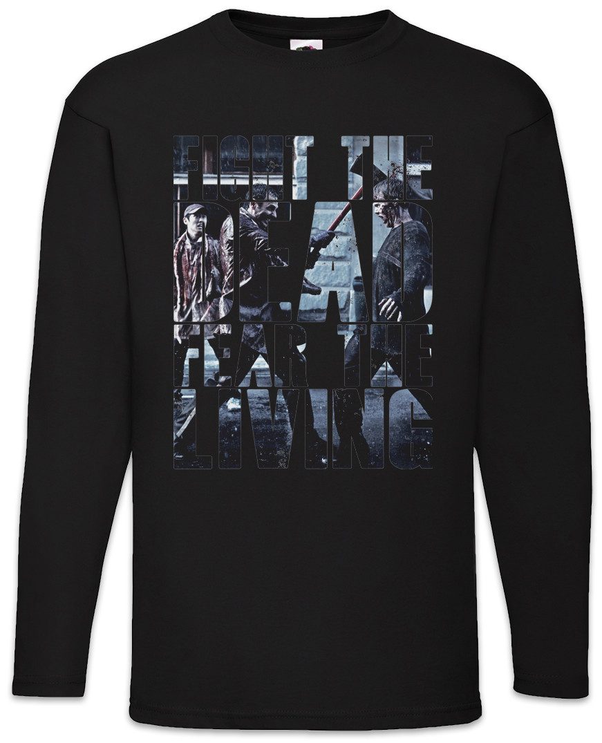 Urban Backwoods Langarmshirt Fight The Dead Fear The Living Langarm T-Shirt Zombie The Walking (1-tlg) Walkers Daryl Living Zombies