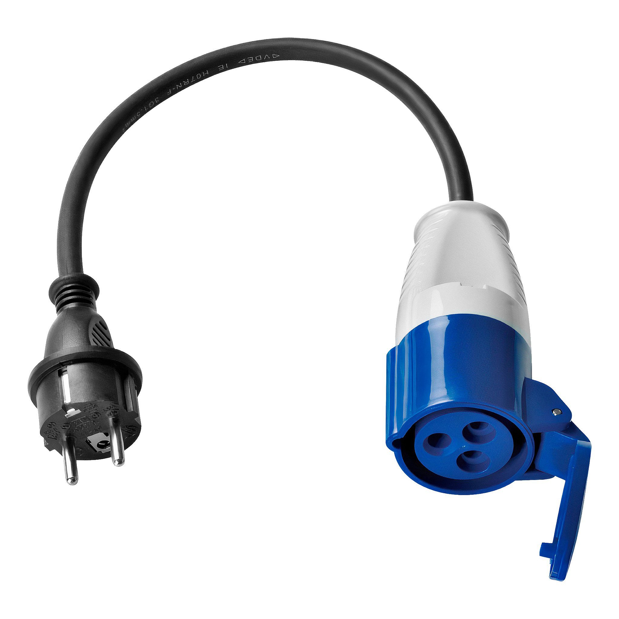 feletec CEE Adapter Schuko Stecker auf CEE Kupplung, 35cm Camping Kabel, IP44 CEE-Adapterkabel