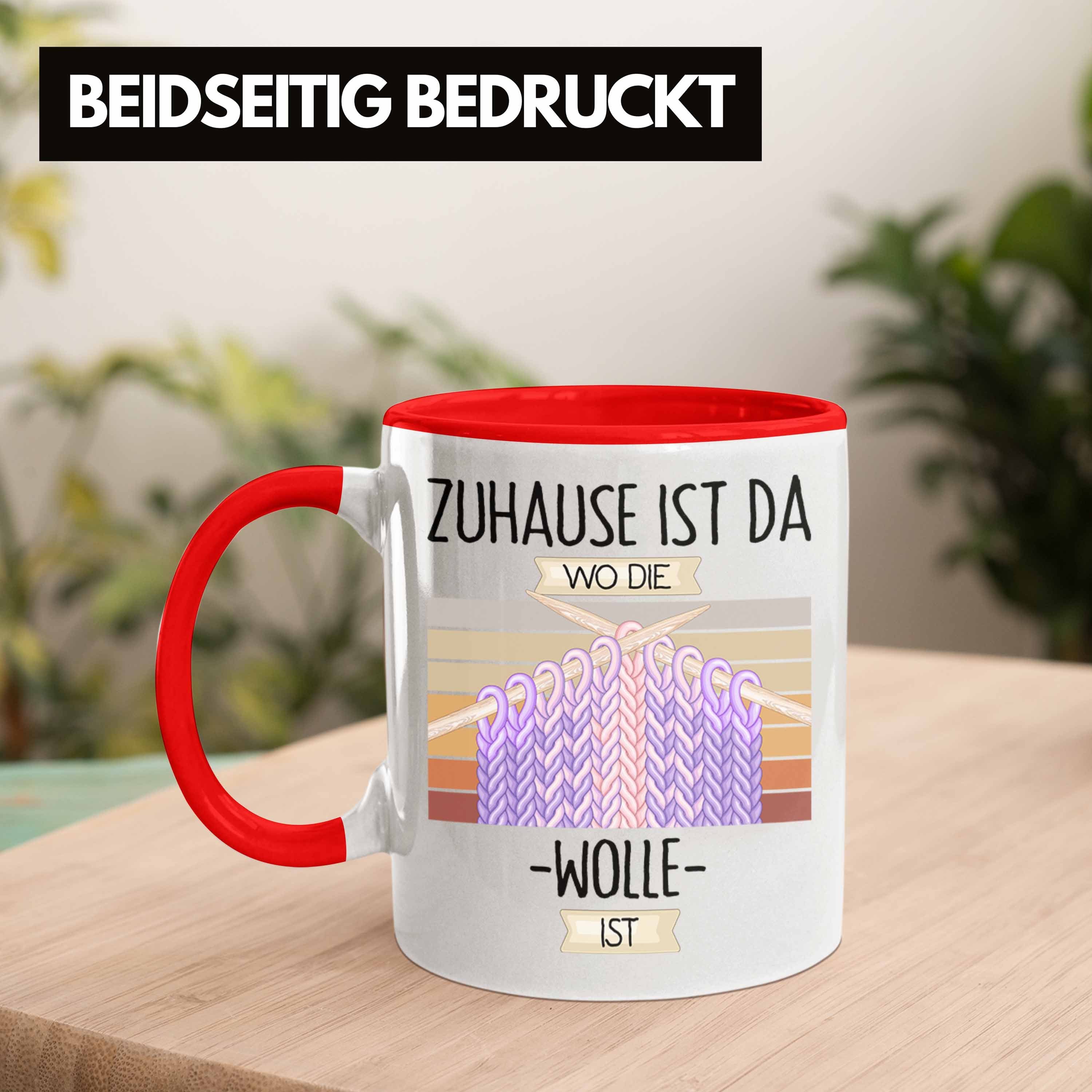 Tasse I Häckeln Rot Tasse Geschenk Lustiger Stricken Zuhause Geschenkidee Trendation Spruch