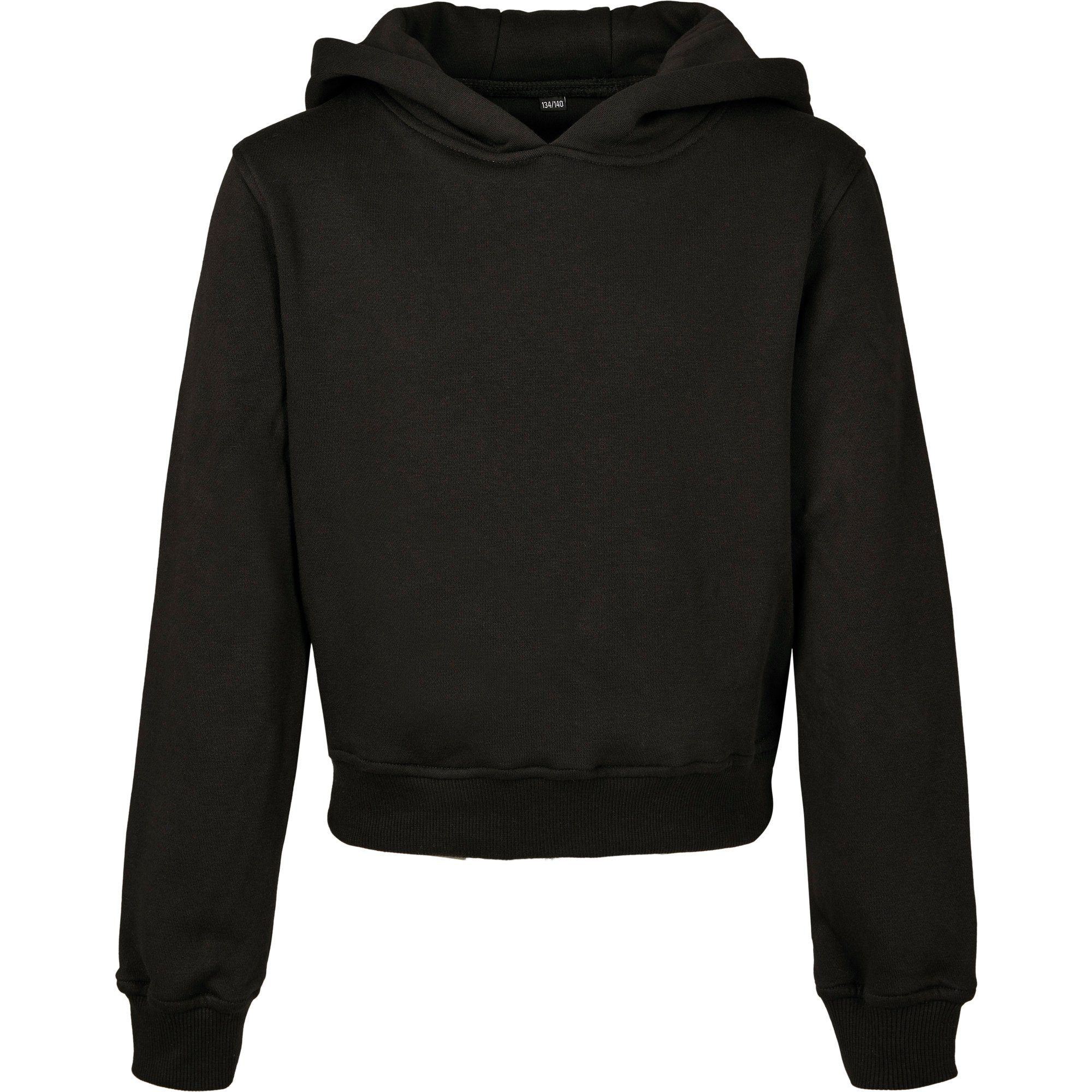 Hoody Brand Kapuzen Kapuzen-Sweater Kapuzensweatshirt Mädchen Your Cropped / Sweatshirt Build modischer für bauchfreier Schwarz bauchfrei