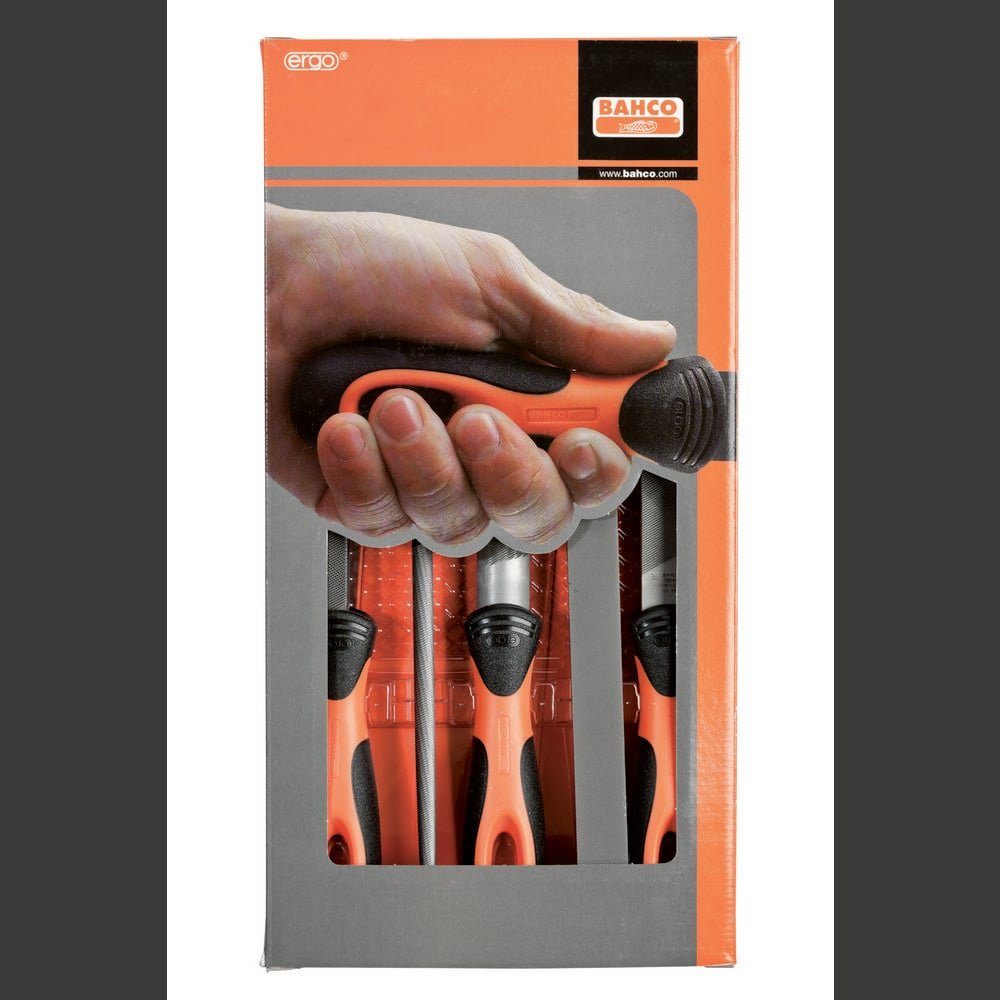 BAHCO Feile Ergo Напильникиsatz 5 -Tlg 250mm Hieb 1 & 2