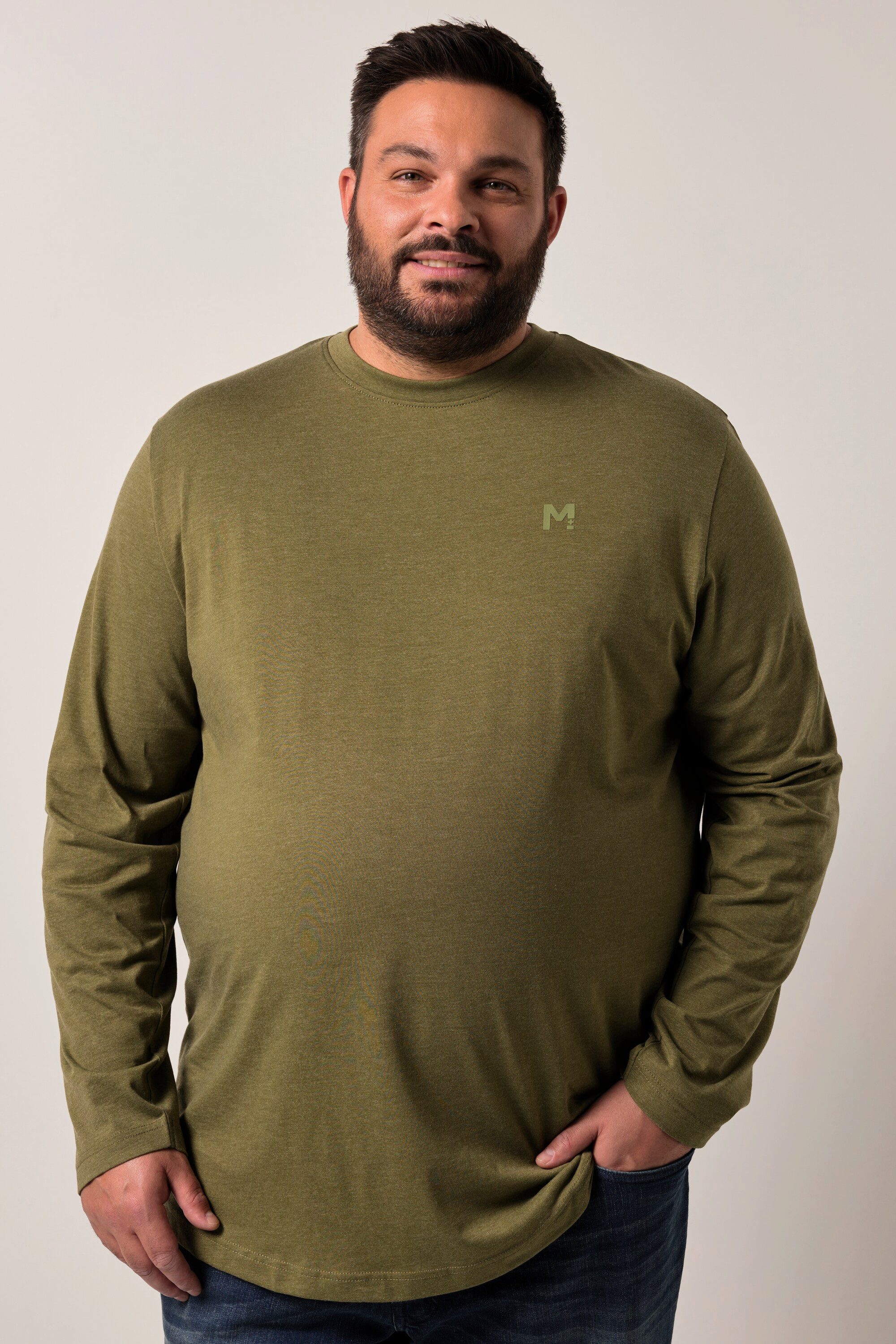 Men Plus T-Shirt Men+ Langarmshirt Basic günstig online kaufen
