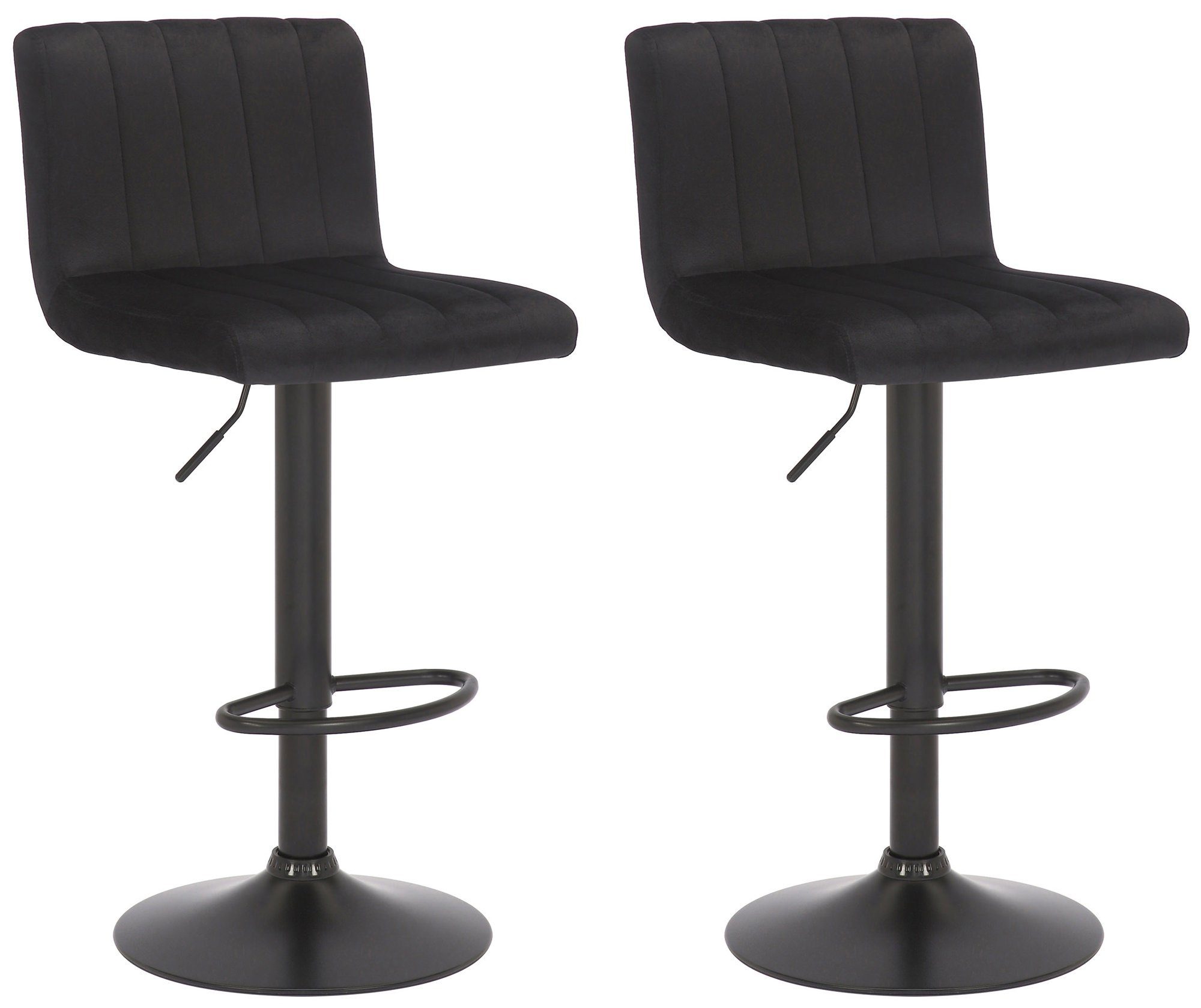 CLP Barhocker Jamie (2er Set, 2 St., 2er), Samt-Bezug, höhenverstellbar, dr günstig online kaufen