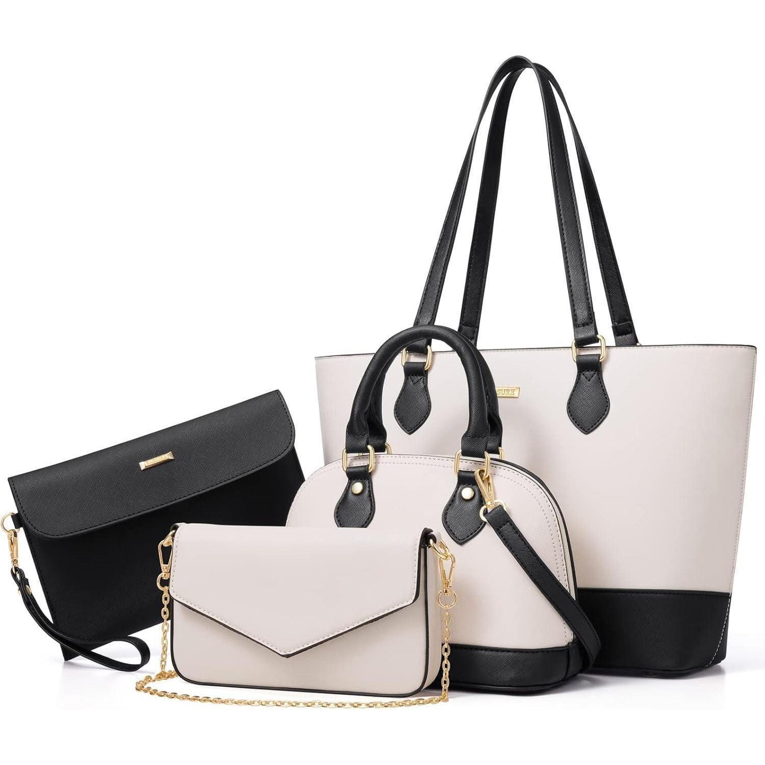 LuxusKollektion Handtasche Damen Handtaschen Set 4-teilig Büro Schule Reise günstig online kaufen