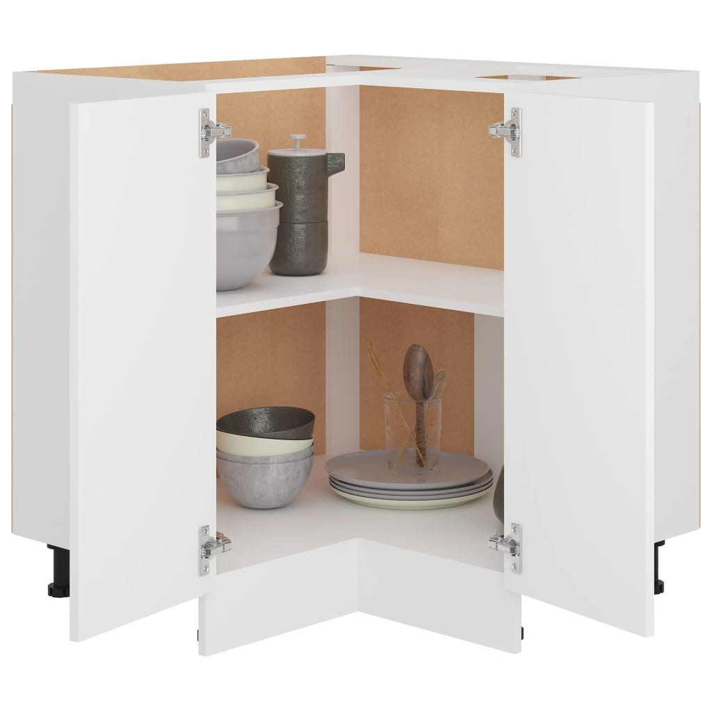 DOTMALL Eckunterschrank Eckunterschrank Lyon Weiß 75,5x75,5x81,5 günstig online kaufen