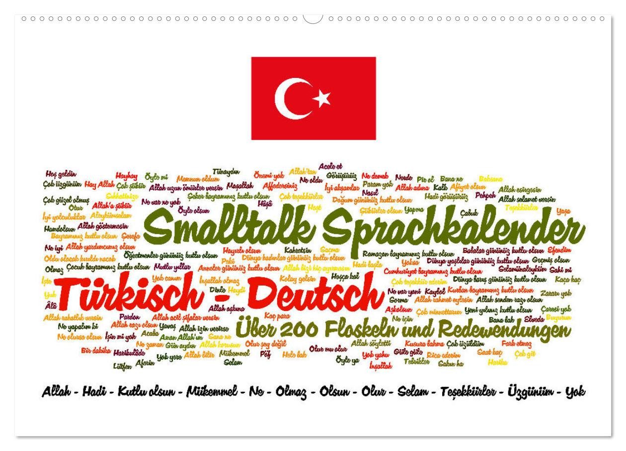 CALVENDO Wandkalender Smalltalk Sprachkalender Türkisch-Deutsch (Wandkalender 2027 DIN A2 qu
