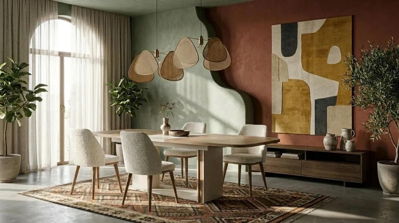 Xlmoebel Essgruppe Modernes Weißes Esstisch Set Holz Metall 4 Stühle Esszimmer, (5-tlg., 5-tlg)