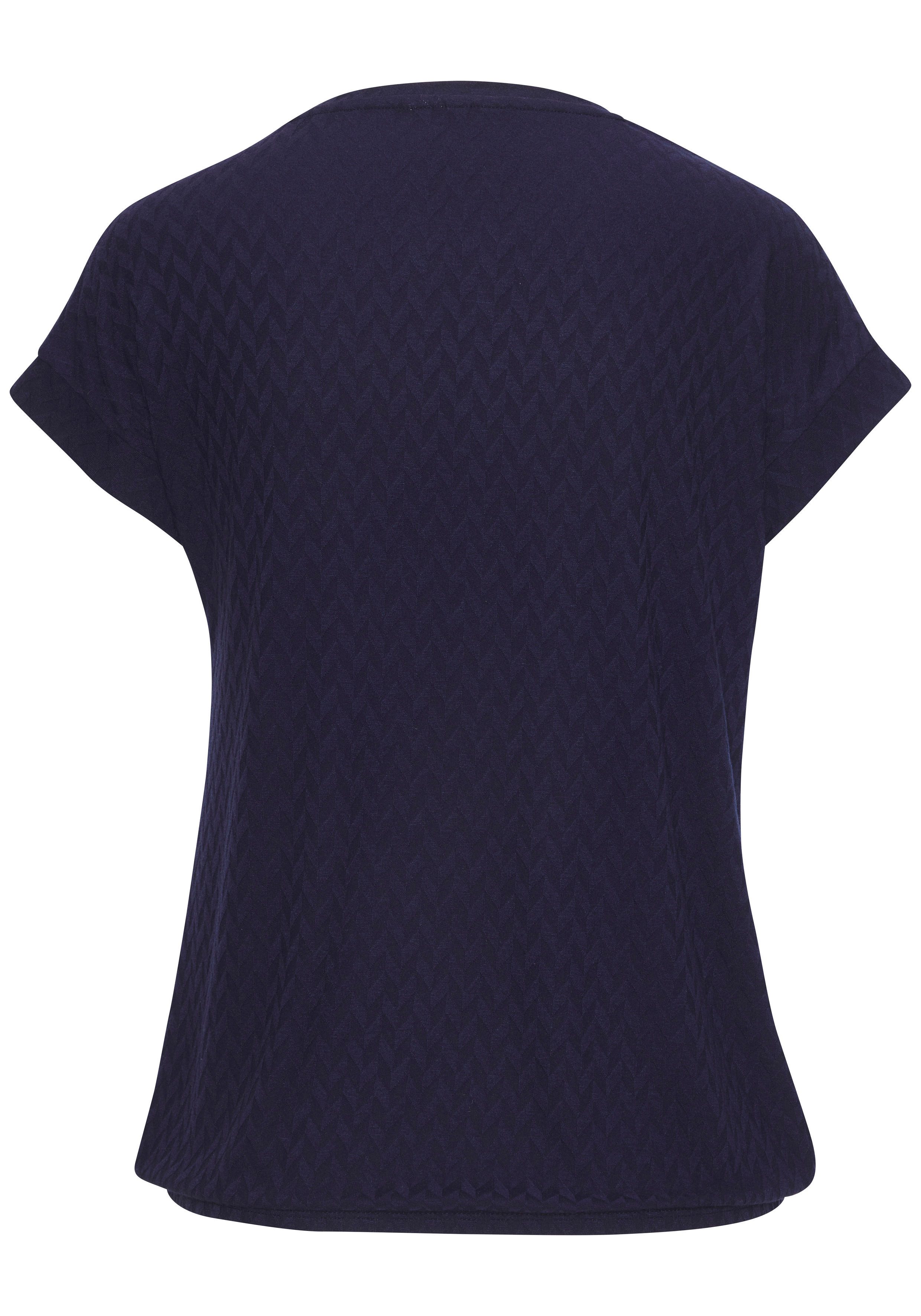 Vivance by Lascana Kurzarmshirt mit modischem Jacquard-Muster aus luftiger Qualität mit Viskose