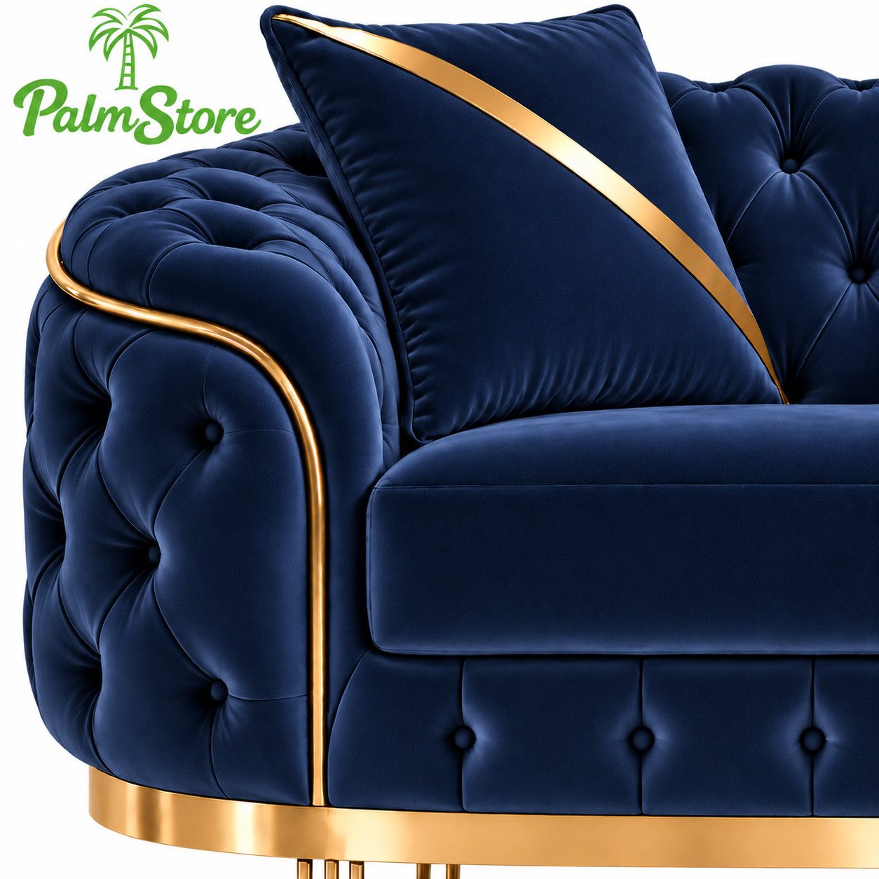 Palms-Store Sofa -Set MIRA mit Knopfheftung in 5 edlen Farbvarianten, Spar-Set, 3-Sitzer + 3-Sitzer + Sessel – Bild 2 von 5