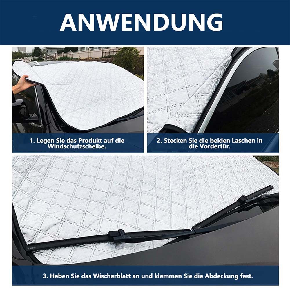 BTTO Car Sunshade Windshield Cover Car Sun Protection, Winter Frost Protection, 4-Layer Material for Cars and SUVs
