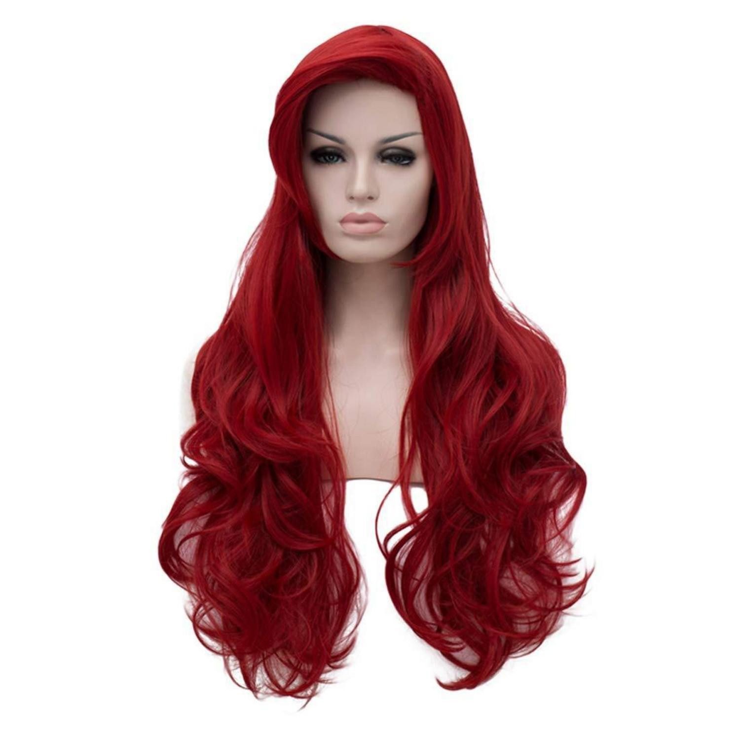 Kostüm-Perücke Perücke Damen rot lang Karneval Cosplay #A rot