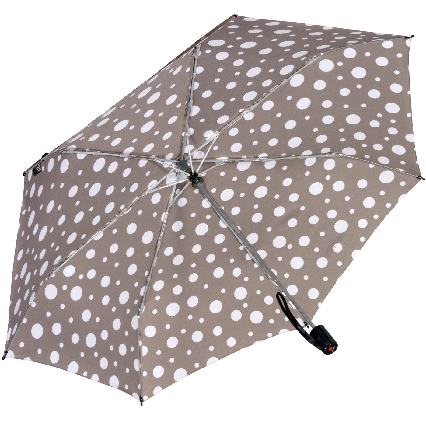 Knirps® Taschenregenschirm Slim Duomatic mit Auf-Zu-Automatik - Dots, immer mit dabei, passt in jede Tasche