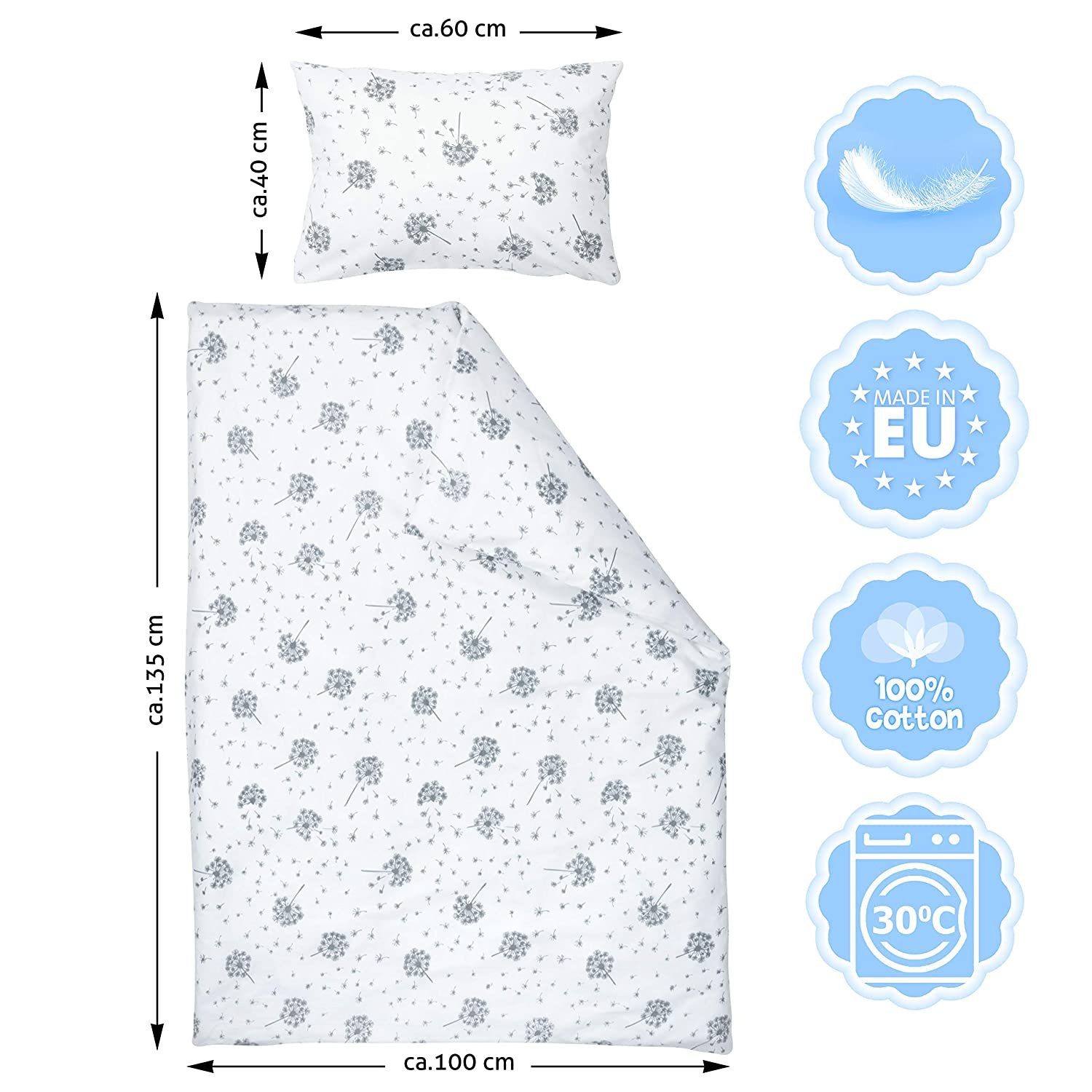 Amilian Bettwäsche 2-teilig, Bettbezug 100 x günstig online kaufen