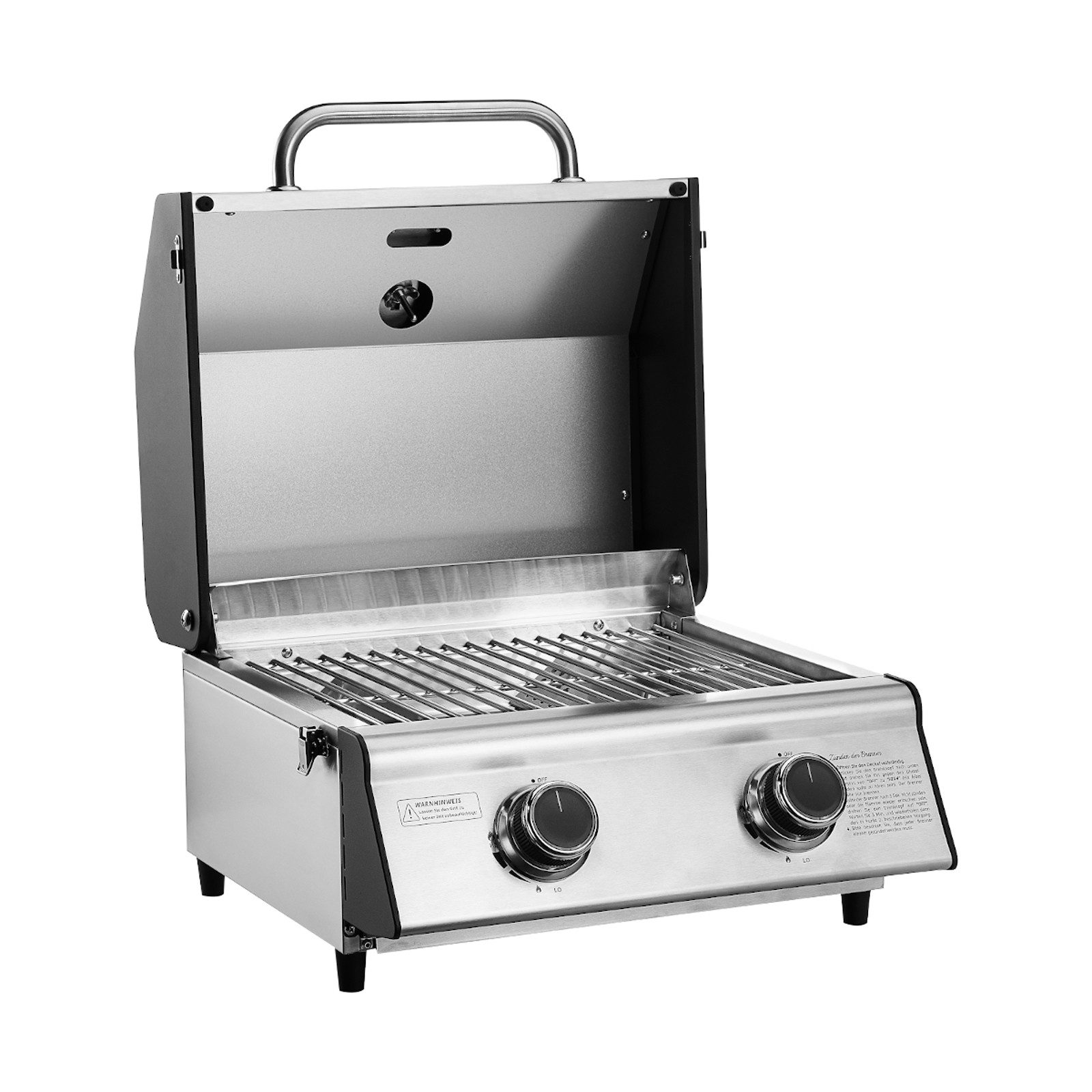 TAINO Gasgrill, PLATINUM COMPACT Tischgrill, doppelwandiger Deckel, Piezozündung