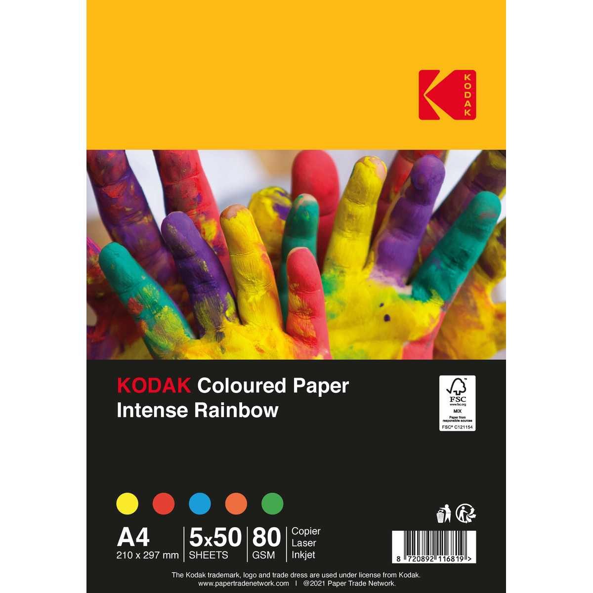 Kodak Kopierpapier Kodak Kopierpapier 80g/m² Intensivfarben DIN A4 5x50 Blatt