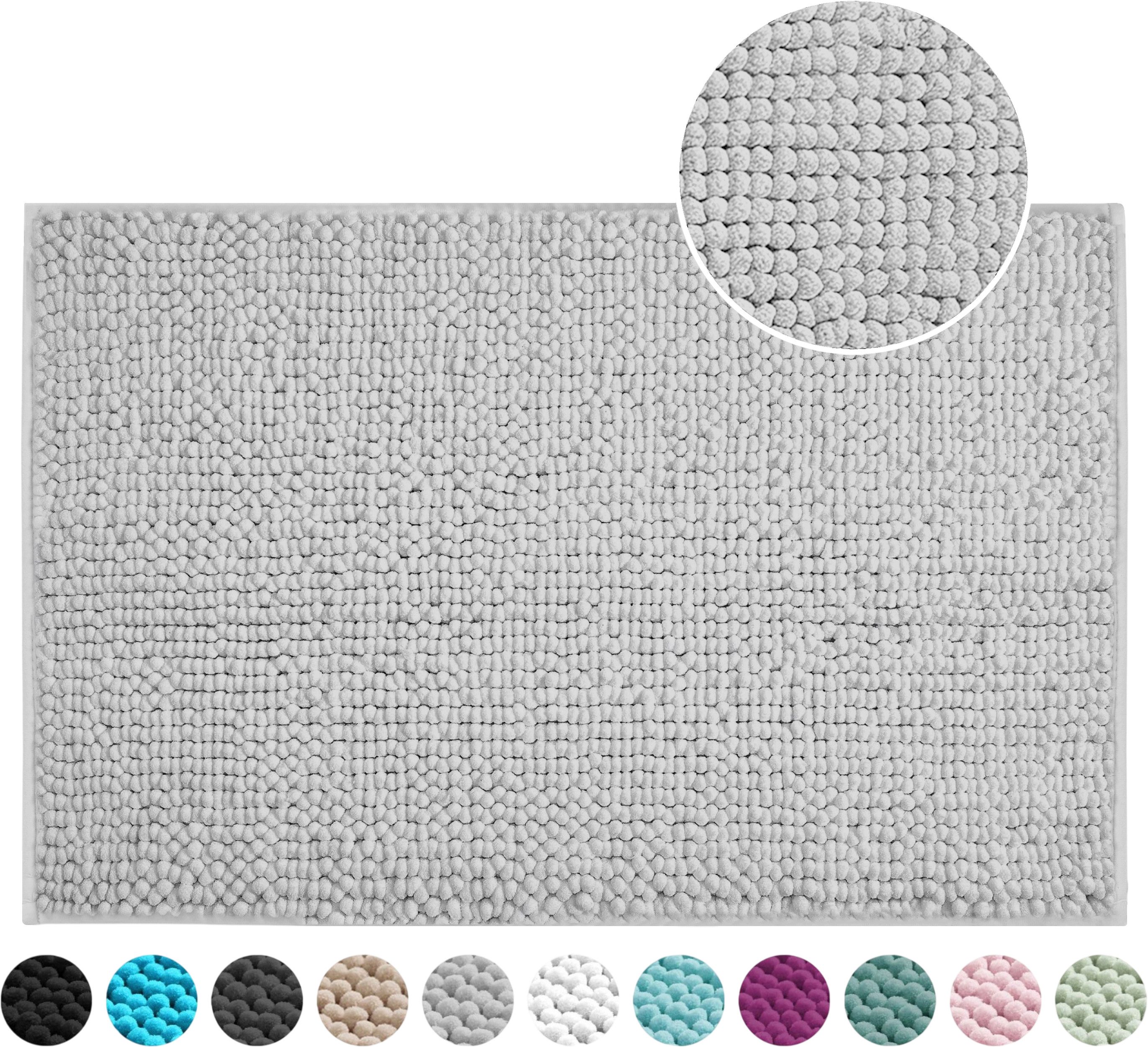 OTTO home Badematte Vanessa Chenille, Standard & Premium, 15cm oder 20cm, auch als 2er Set, rutschhemmend beschichtet, schnell trocknend, strapazierfähig, fußbodenheizungsgeeignet, Polyester, rechteckig, Uni Farben, besonders weich, flauschig, Badvorleger