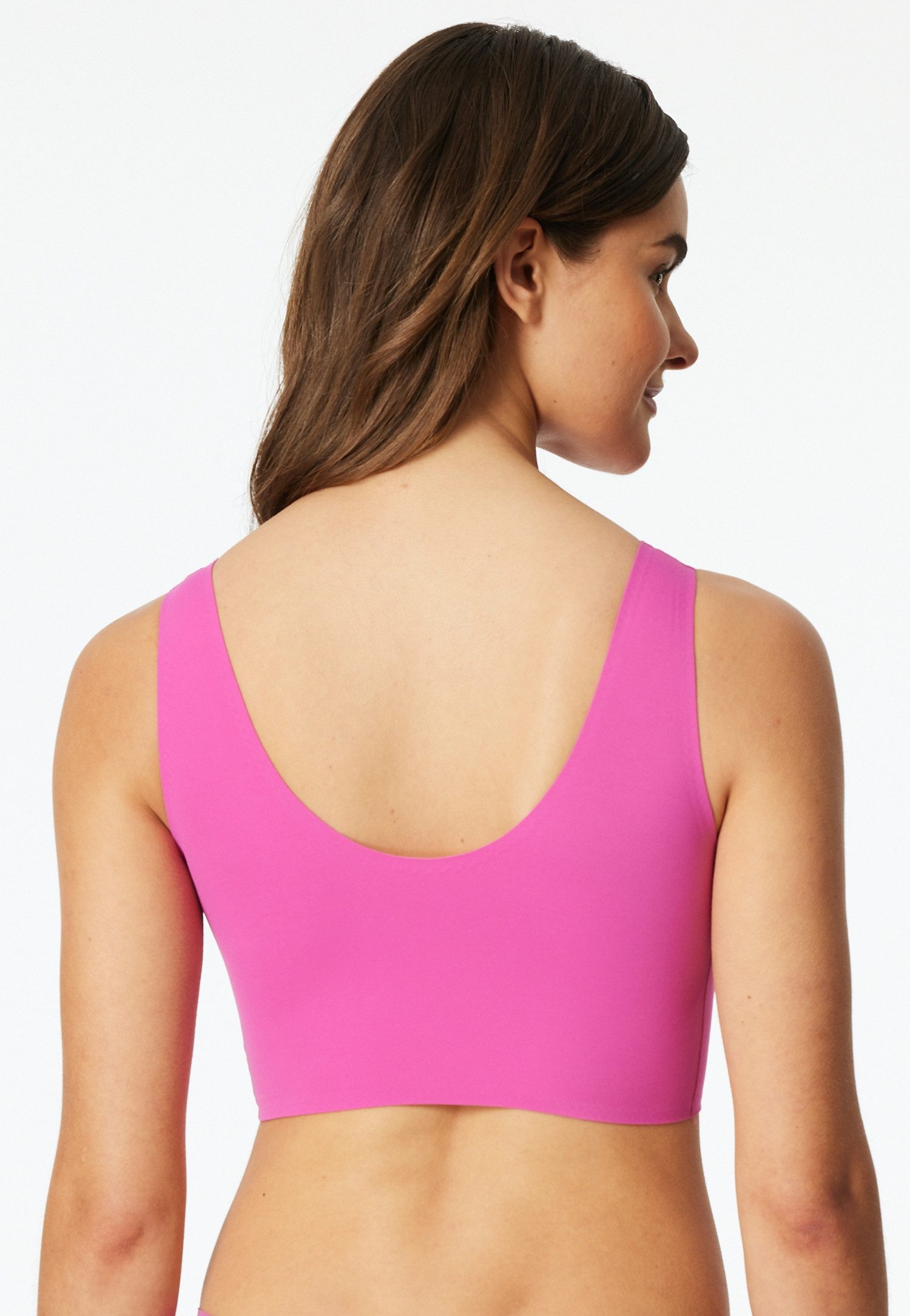 Schiesser Bustier Invisible Soft Microfaser, Lasercut-Abschlüsse, V-Ausschnitt
