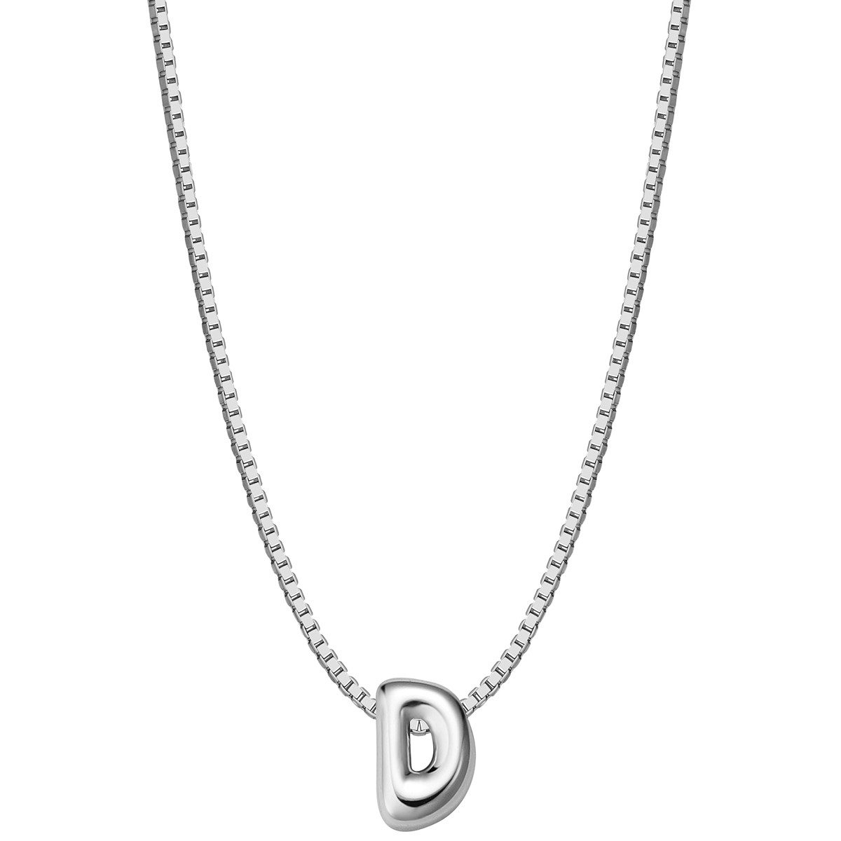 Silberkette Buchstabe D silber