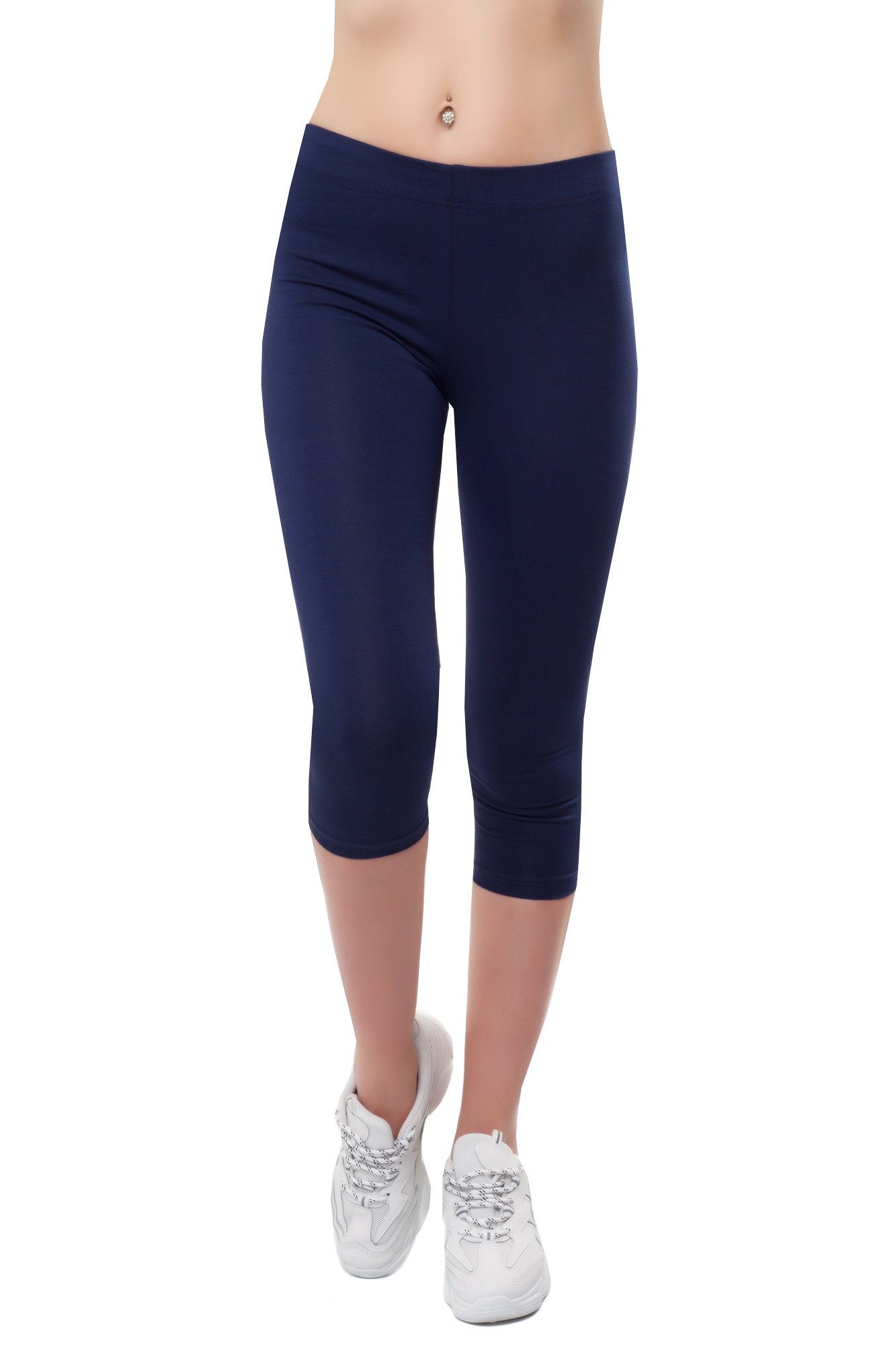 Bongual Caprileggings Komfortbund Basics mit dunkelblau