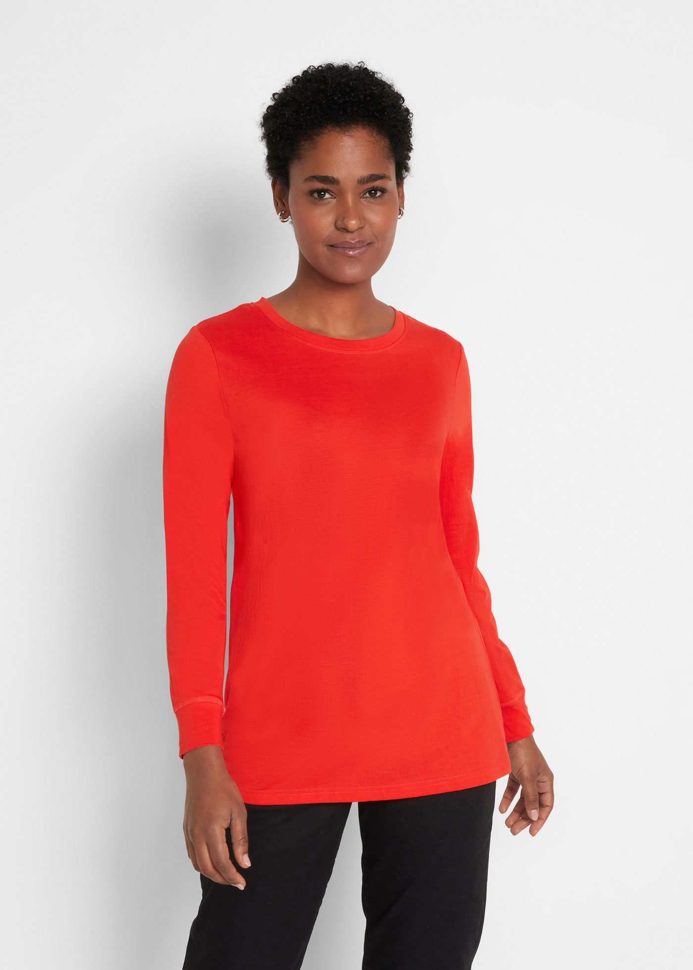 bonprix Longshirt (Packung, 5-tlg) Langarm, aus reiner Baumwolle, mit abges günstig online kaufen