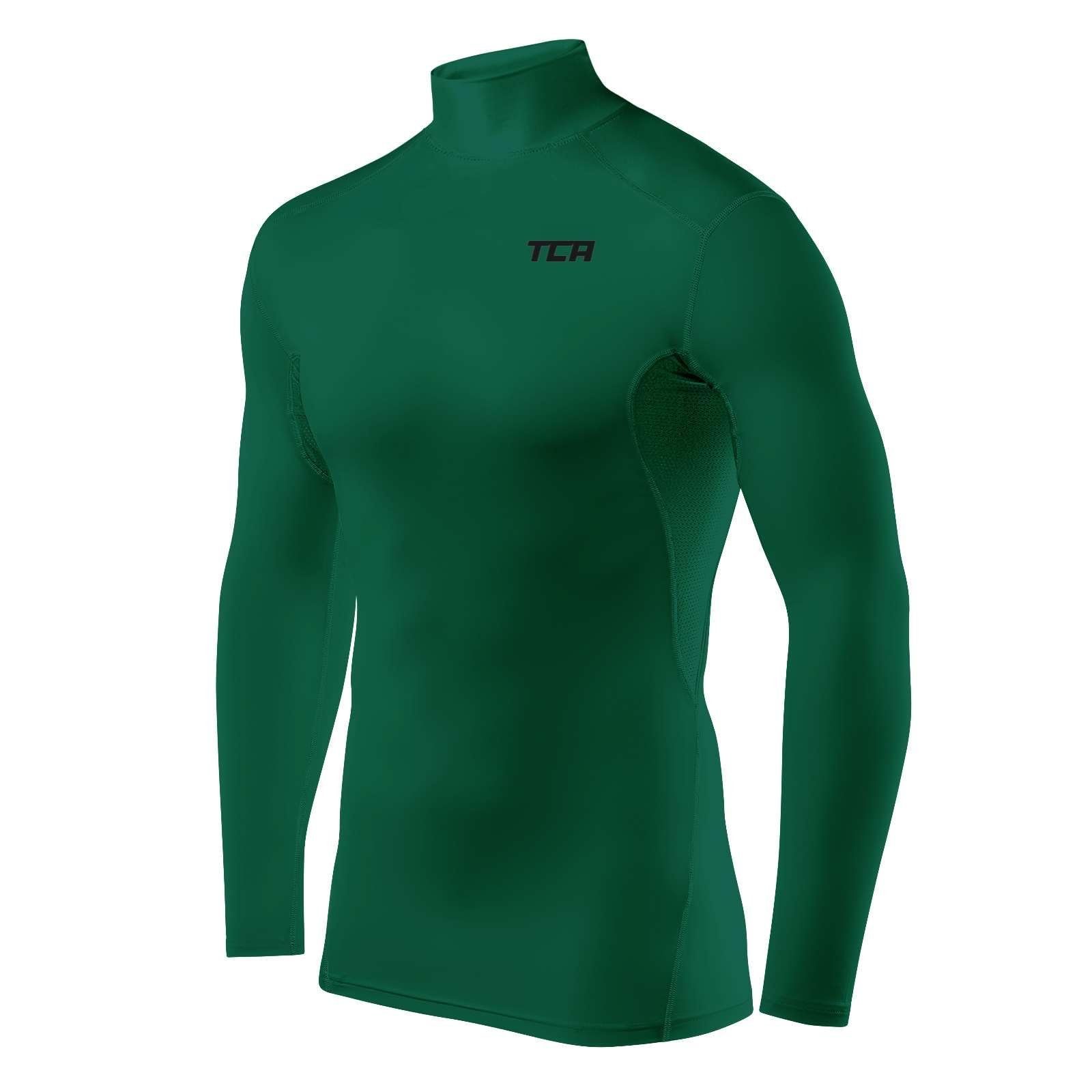 TCA Herren Langarm TCA Kompressionsshirt Grün XL Langarmshirt