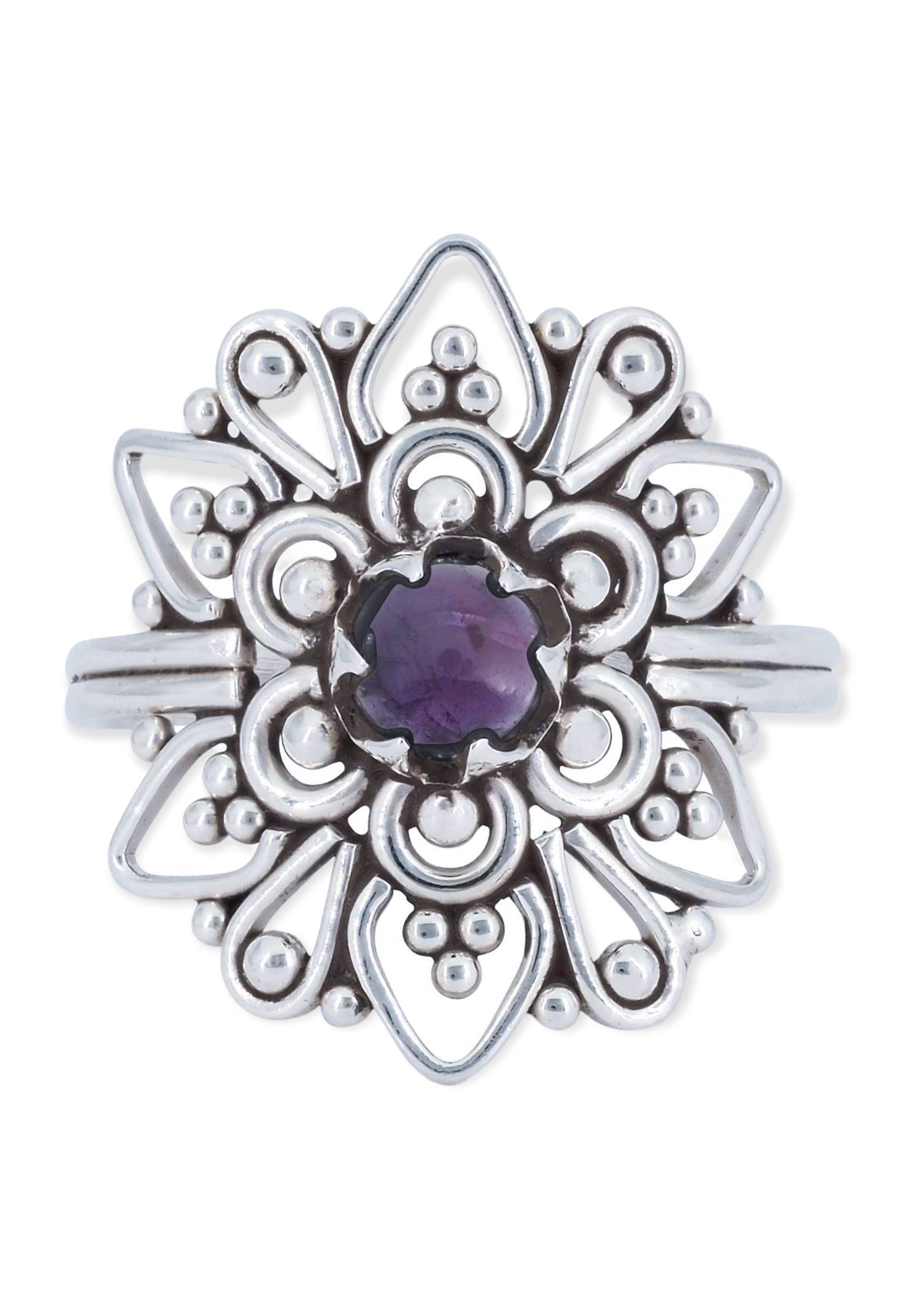 Silberring Silber 925er Amethyst mantraroma mit