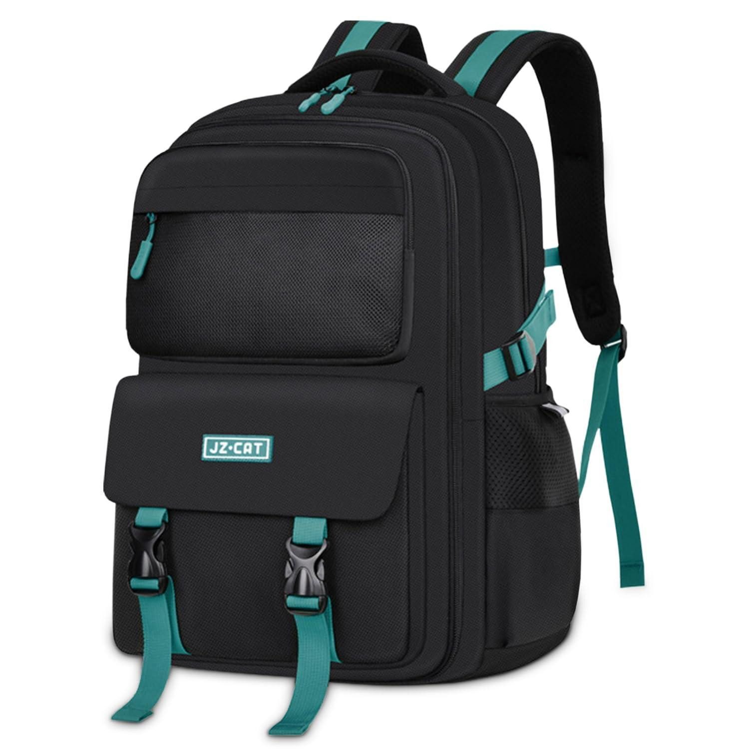 LuxusKollektion Schulrucksack Schulrucksack Schwarz-grün Daypack Kinder Teens 46cm