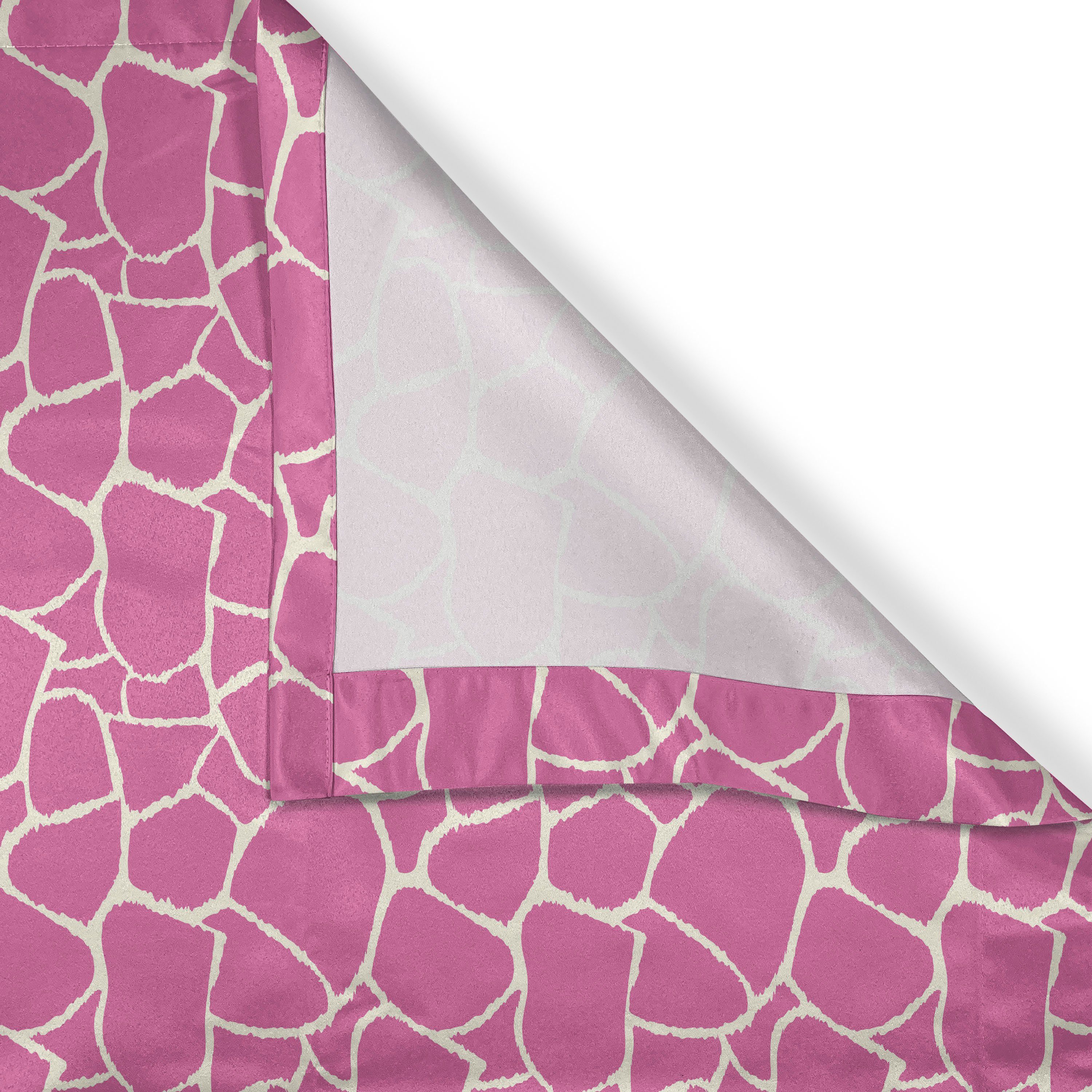 Dekorative Gardine Zusammenfassung Haut Giraffe Schlafzimmer 2-Panel-Fenstervorhänge Hot für Pink Wohnzimmer, Abakuhaus,