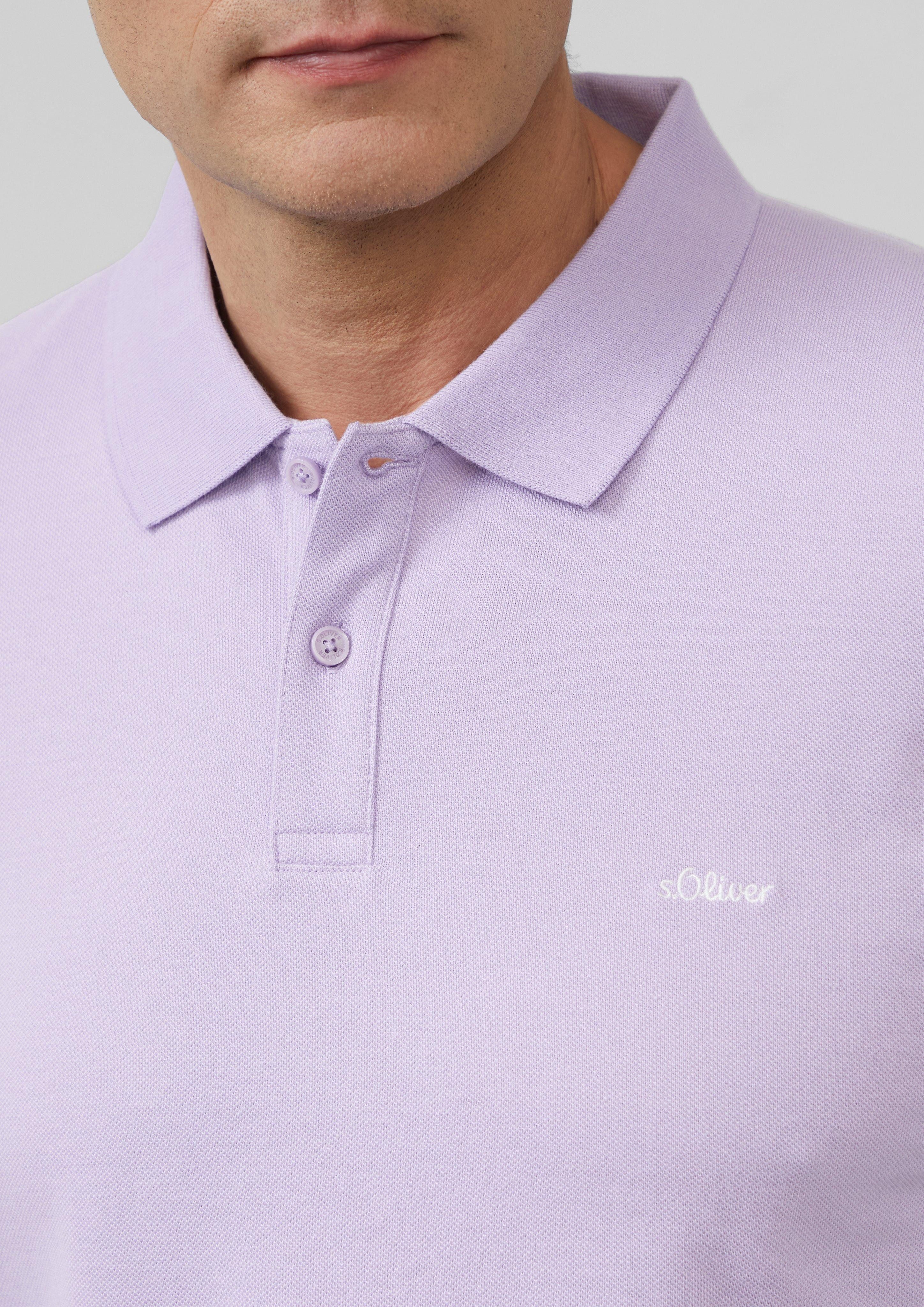 s.Oliver Kurzarmshirt Poloshirt aus Baumwollpiqué Stickerei günstig online kaufen