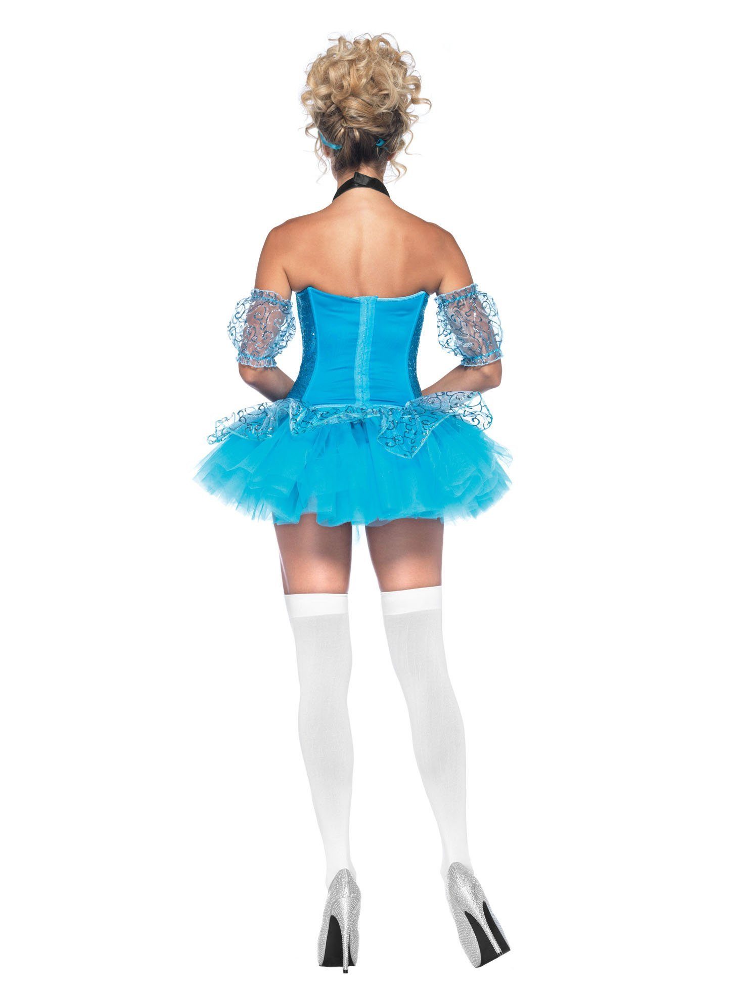 Leg Avenue Overknees Halterlose Strümpfe mit Schleife weiß Unverzichtbares Accessoire für Damen, vielseitig kombinierbares Kost