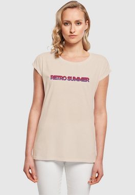 Merchcode T-Shirt Merchcode Damen Ladies Summer - Retro T-Shirt (1-tlg)