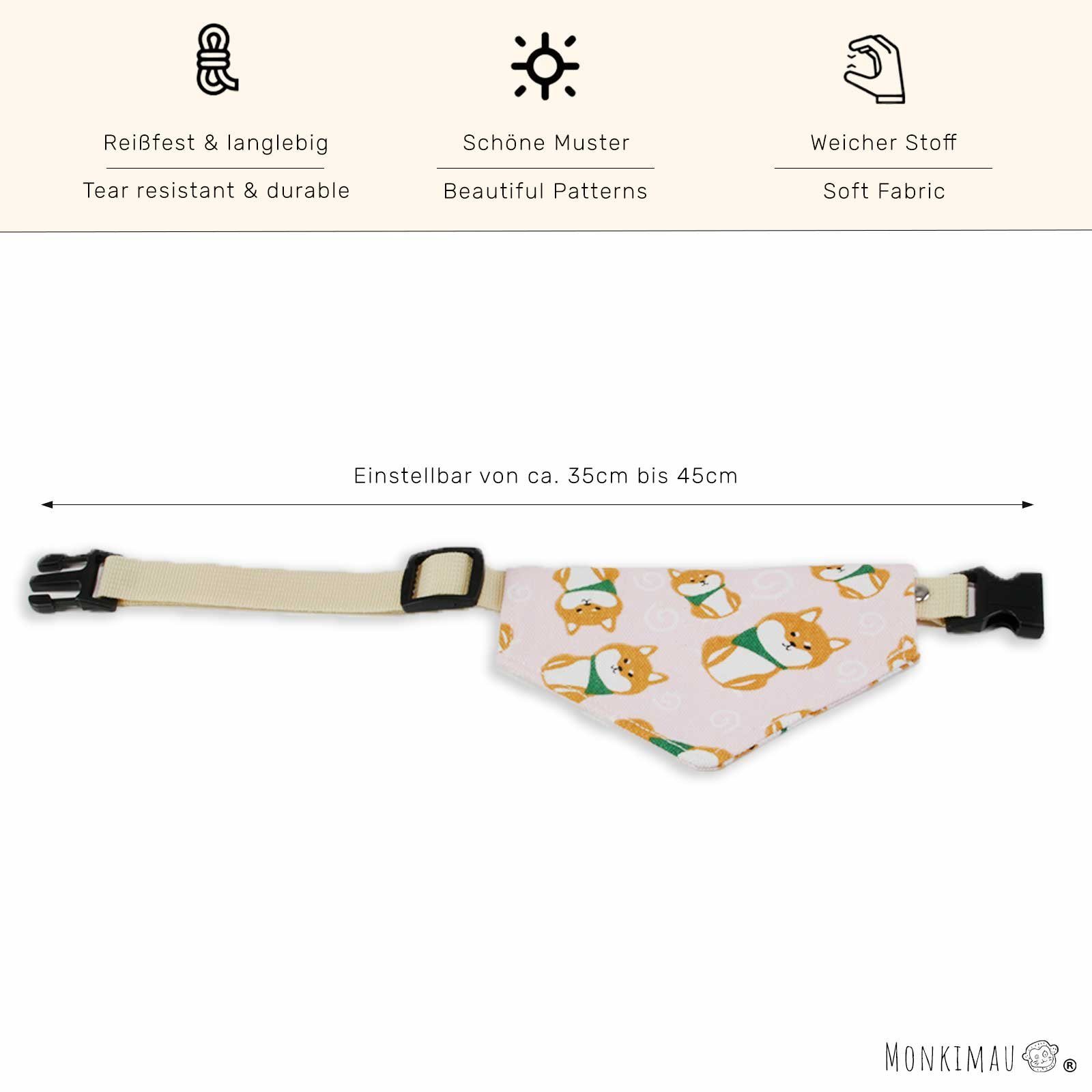 Monkimau Hunde-Halsband Halsband mit Hundehalstuch mit Hundemotiv
