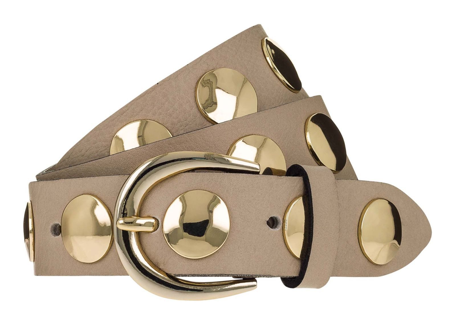 Ledergürtel Gold Leather Belt