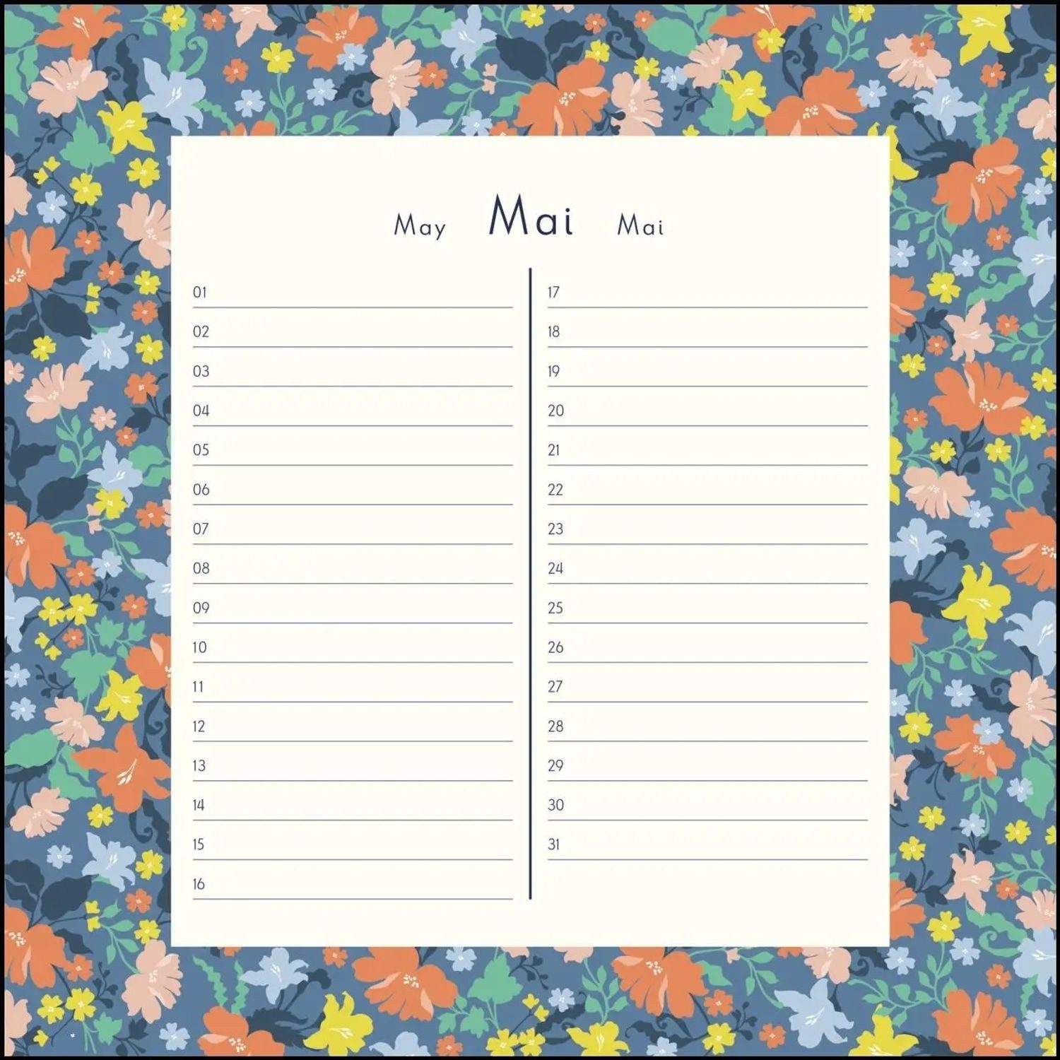 Geburtstagskalender Immerwährender Geburtstagskalender - Lovely Flowers - Haferkorn &...